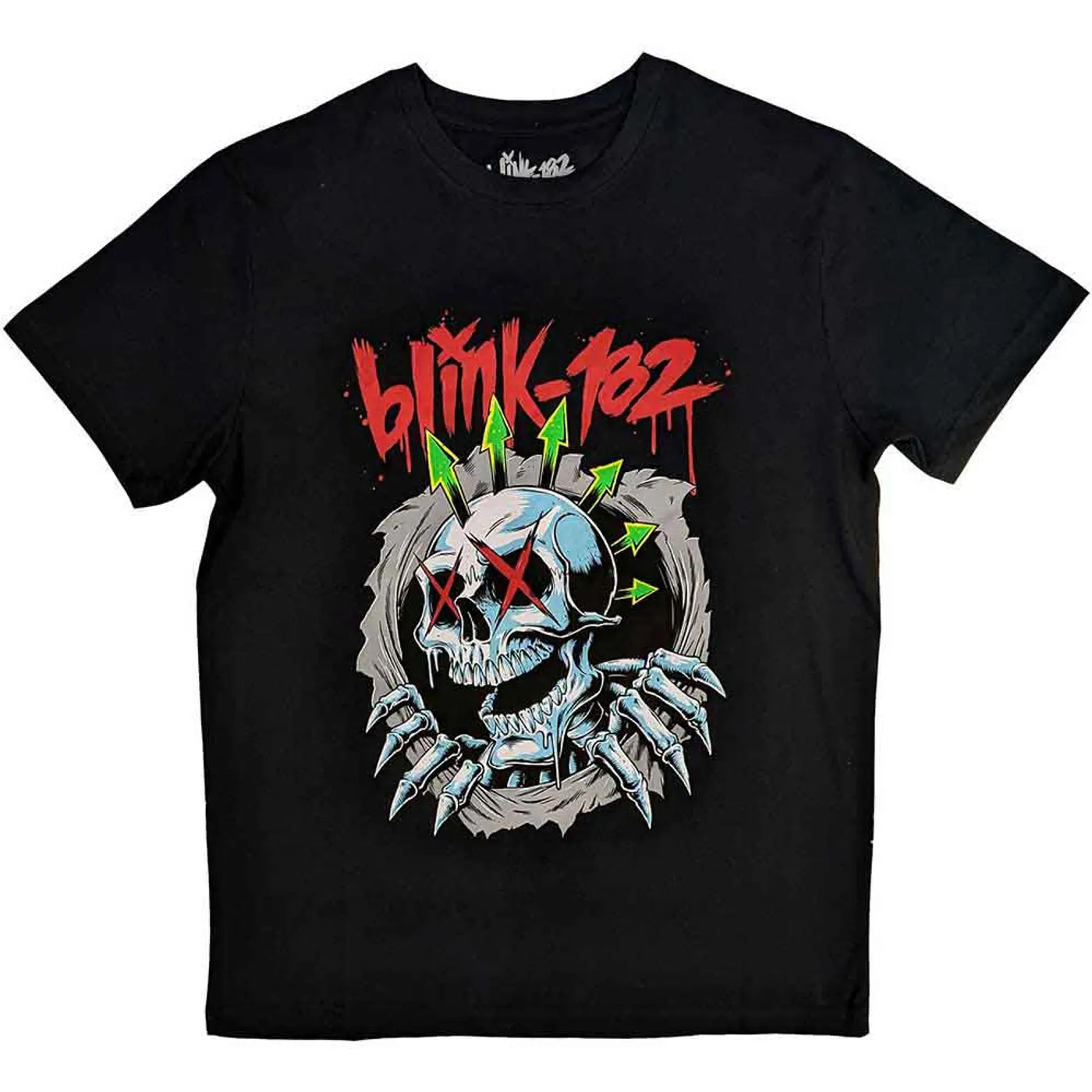 Blink-182 T Shirt - Six Arrow Skull