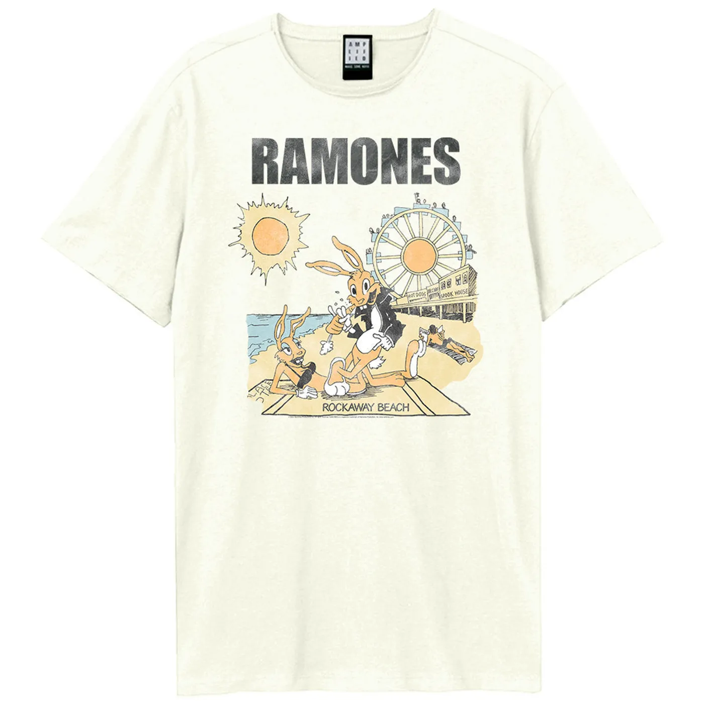 Ramones T Shirt - Rockaway Beach Amplified Vintage