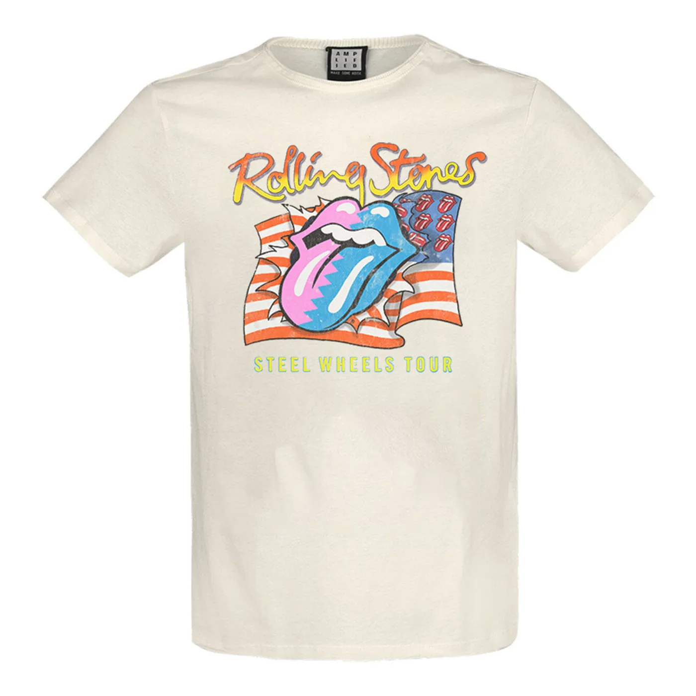 The Rolling Stones T Shirt - Steel Wheels Amplified Vintage