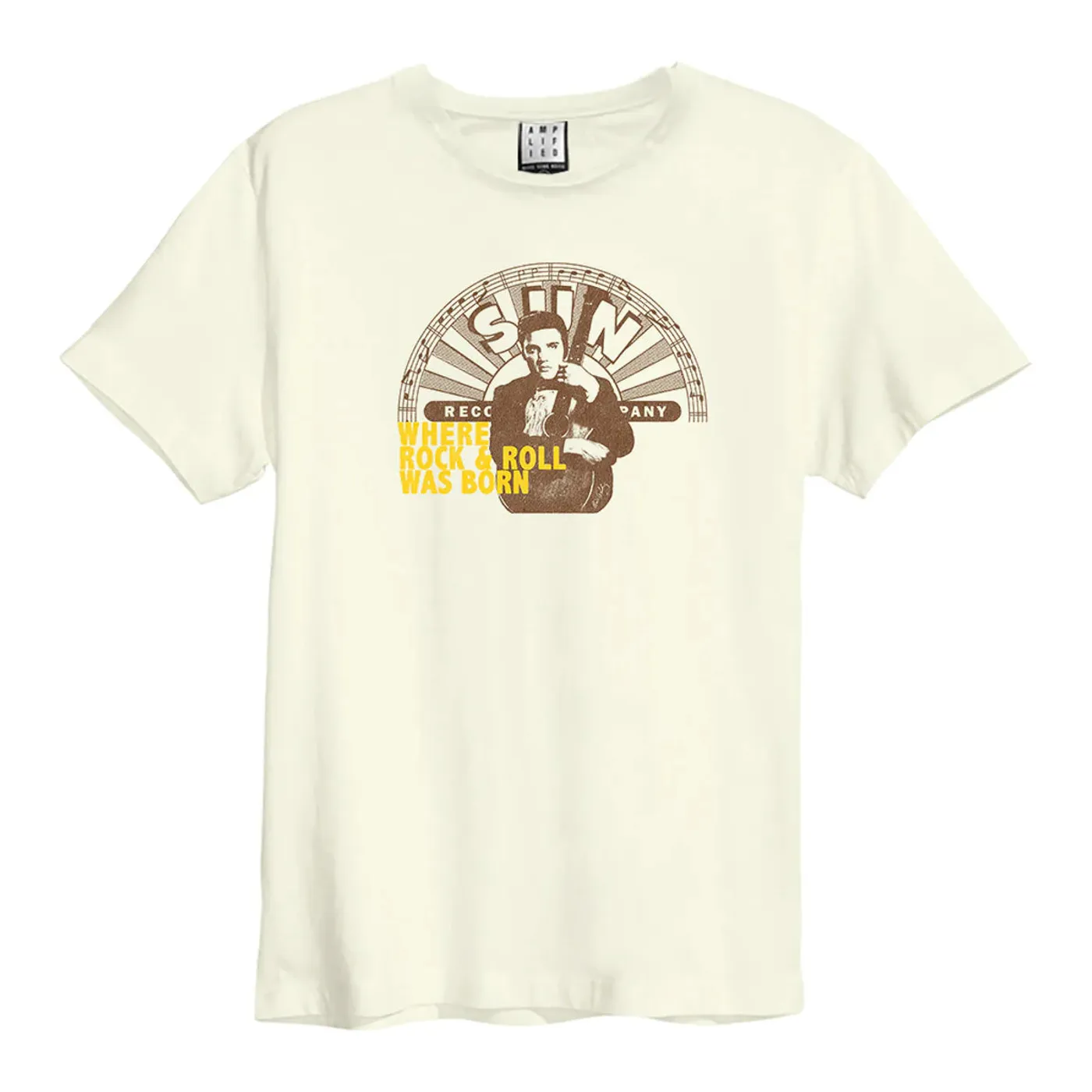 Sun Records T Shirt - Sun Records & Elvis - Rock & Roll Amplified Vintage