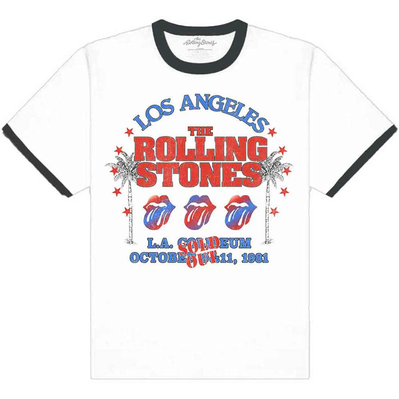 The Rolling Stones T Shirt - Americana LA Tour Ringer