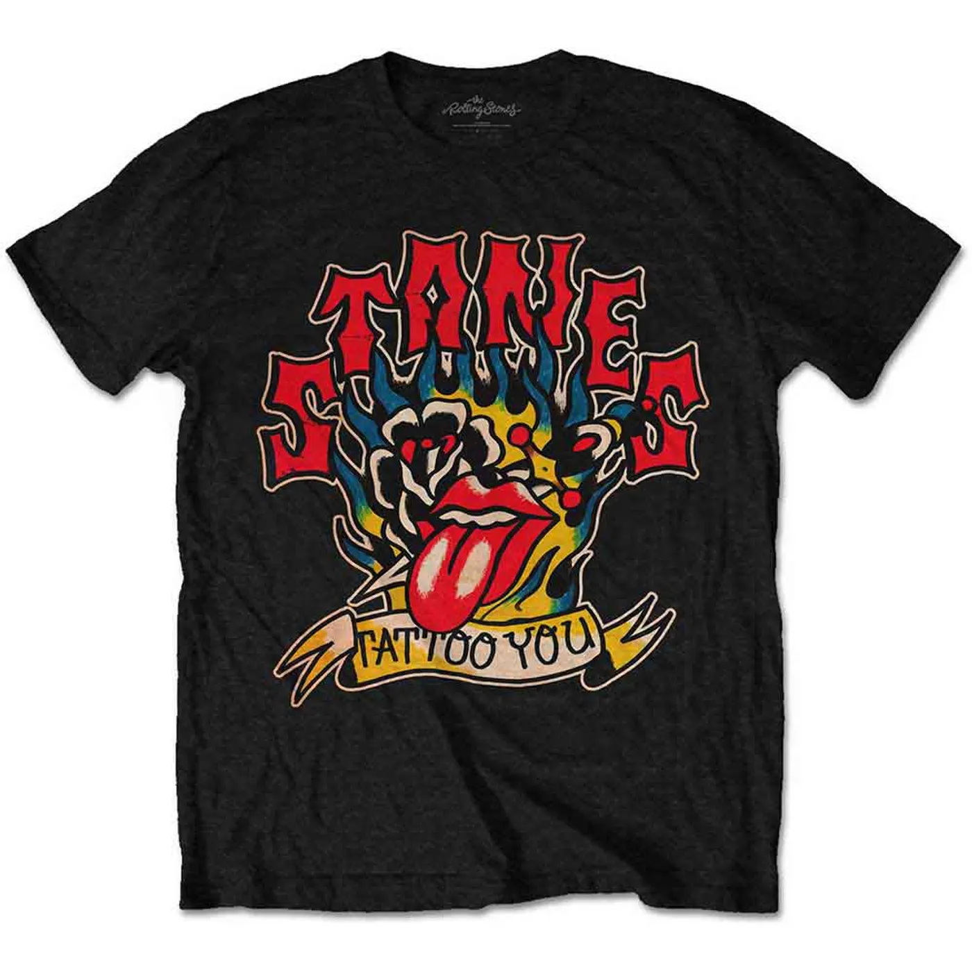 The Rolling Stones T Shirt - Tattoo You Blue Flames