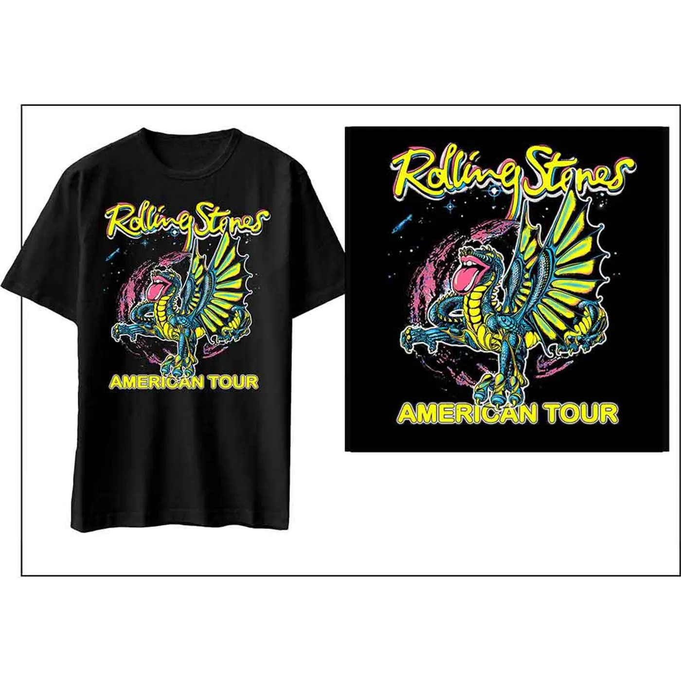 The Rolling Stones T Shirt - American Tour Dragon