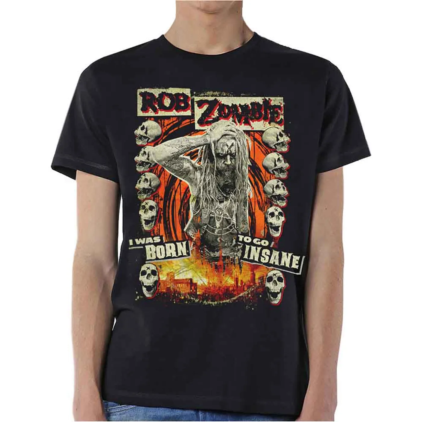 Rob Zombie T Shirt - Born To Go Insane