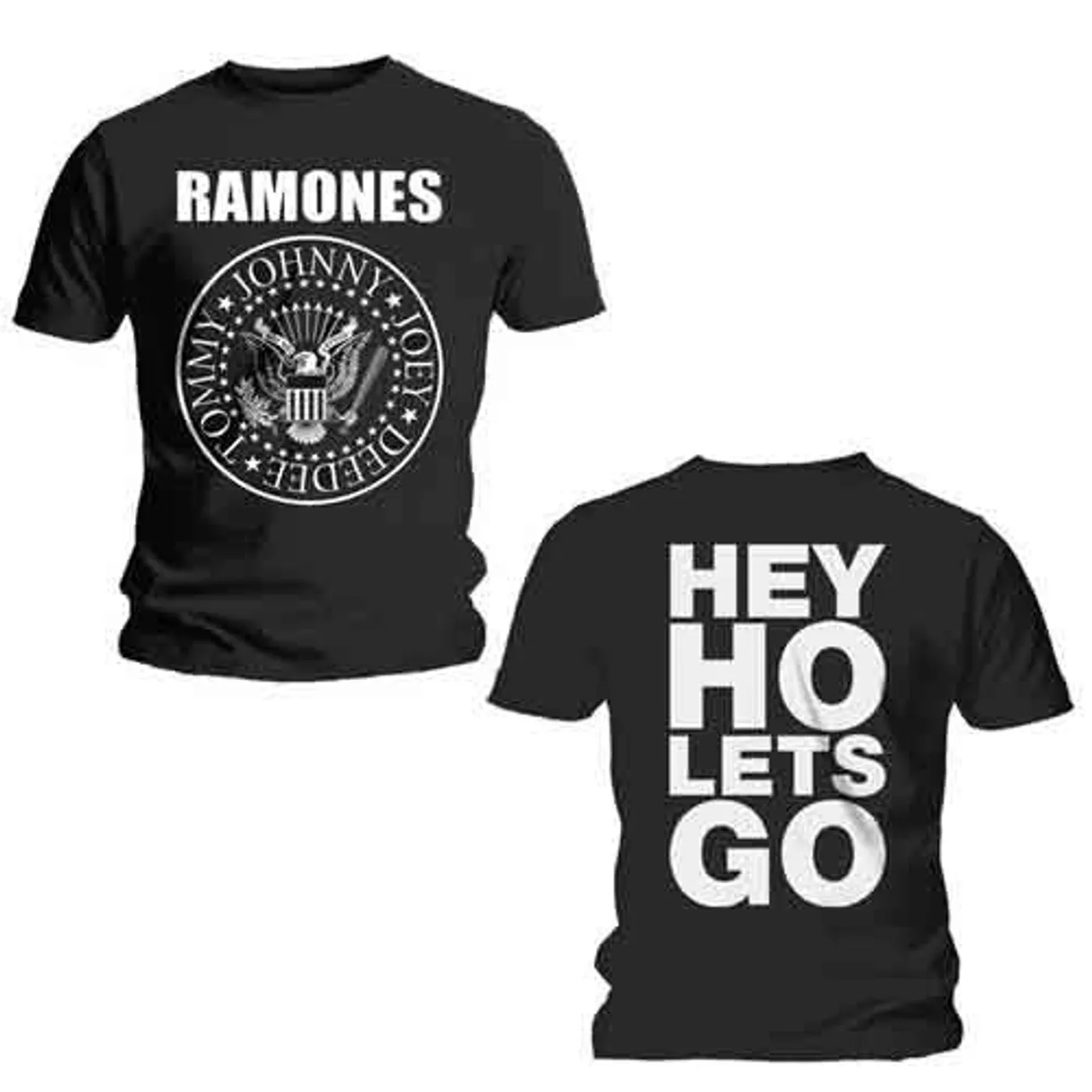Ramones T Shirt - Hey Ho Lets Go Back Print
