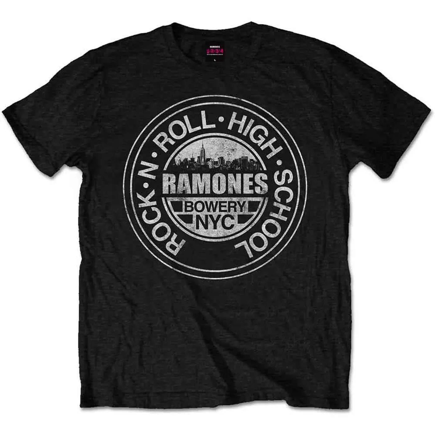 Ramones T Shirt - Rock N Roll High School Bowery