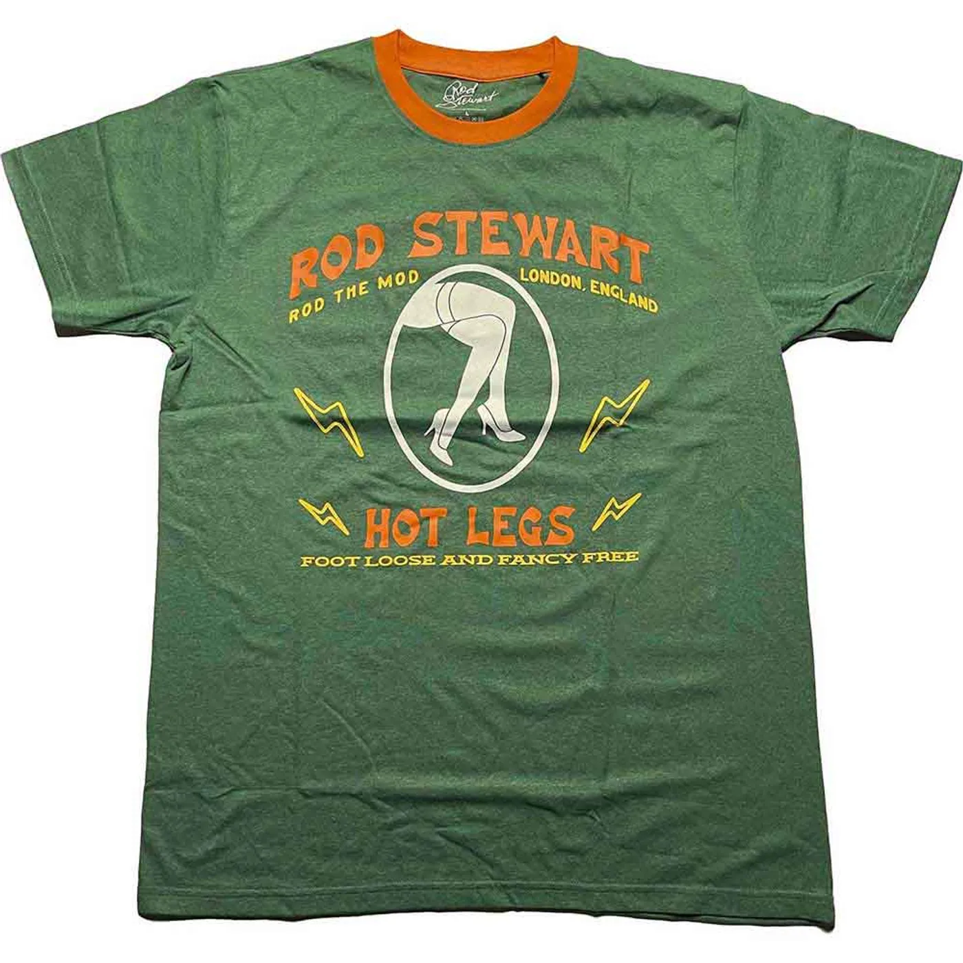 Rod Stewart T Shirt - Hot Legs Ringer