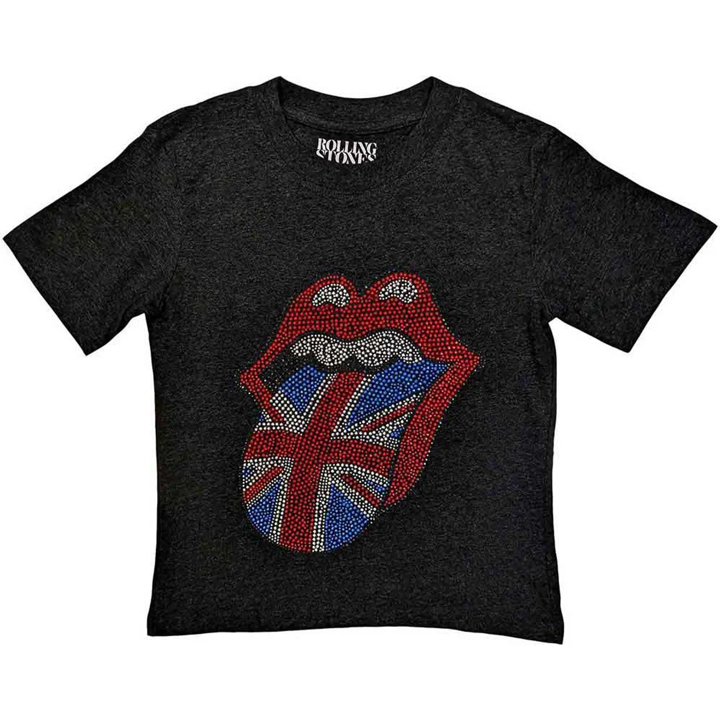 The Rolling Stones Children's T Shirt - British Tongue Embellished