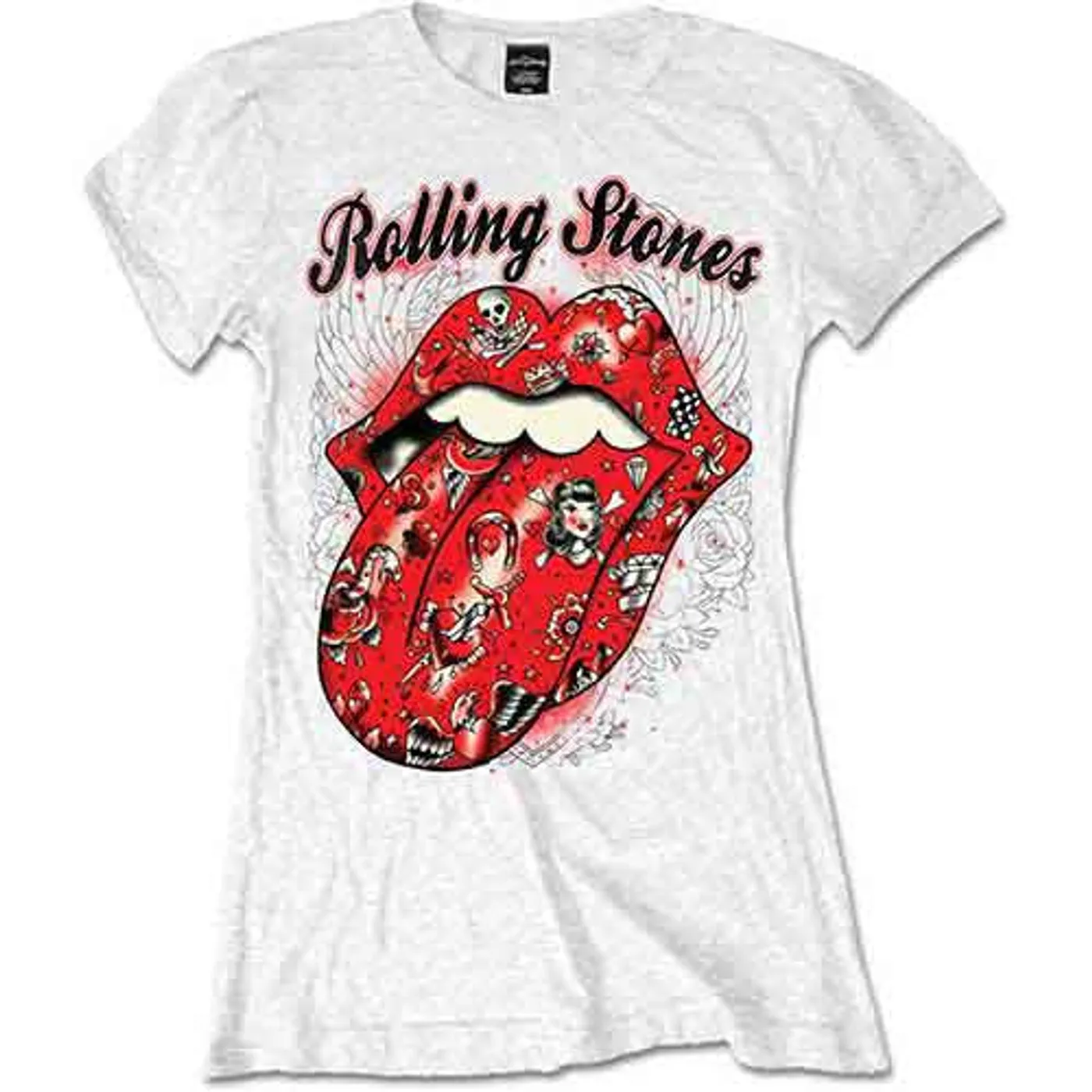 The Rolling Stones Women's T Shirt - Tattoo Flash