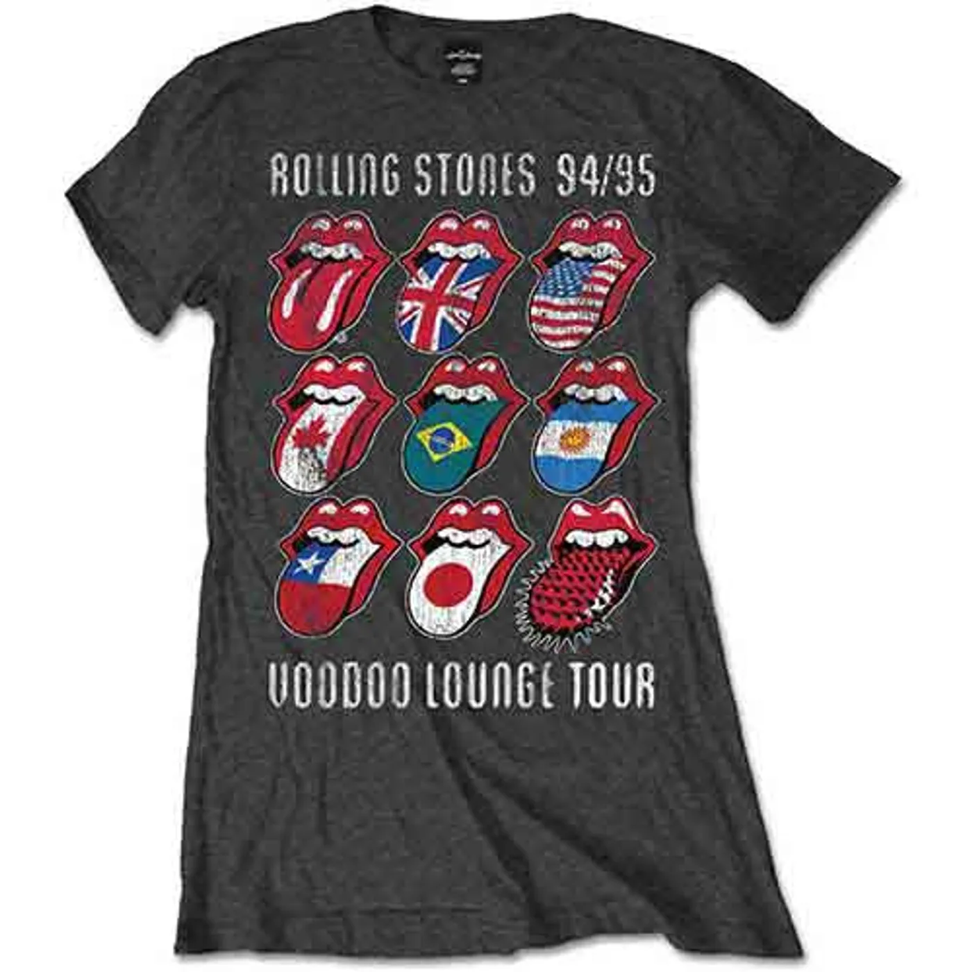 The Rolling Stones Women's T Shirt - Voodoo Lounge Tongues