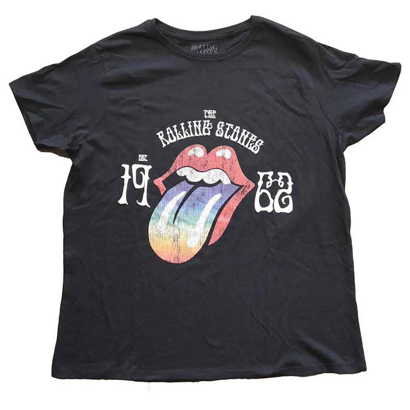 The Rolling Stones Woman's T Shirt - 60 Rainbow Tongue '62