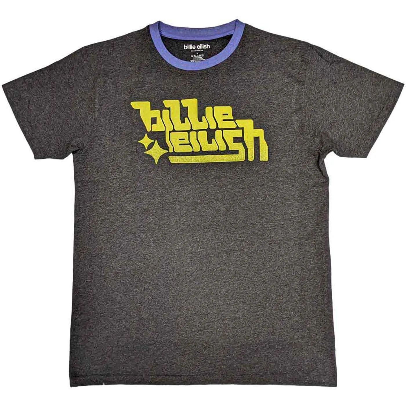 Billie Eilish T Shirt - Green Logo Ringer