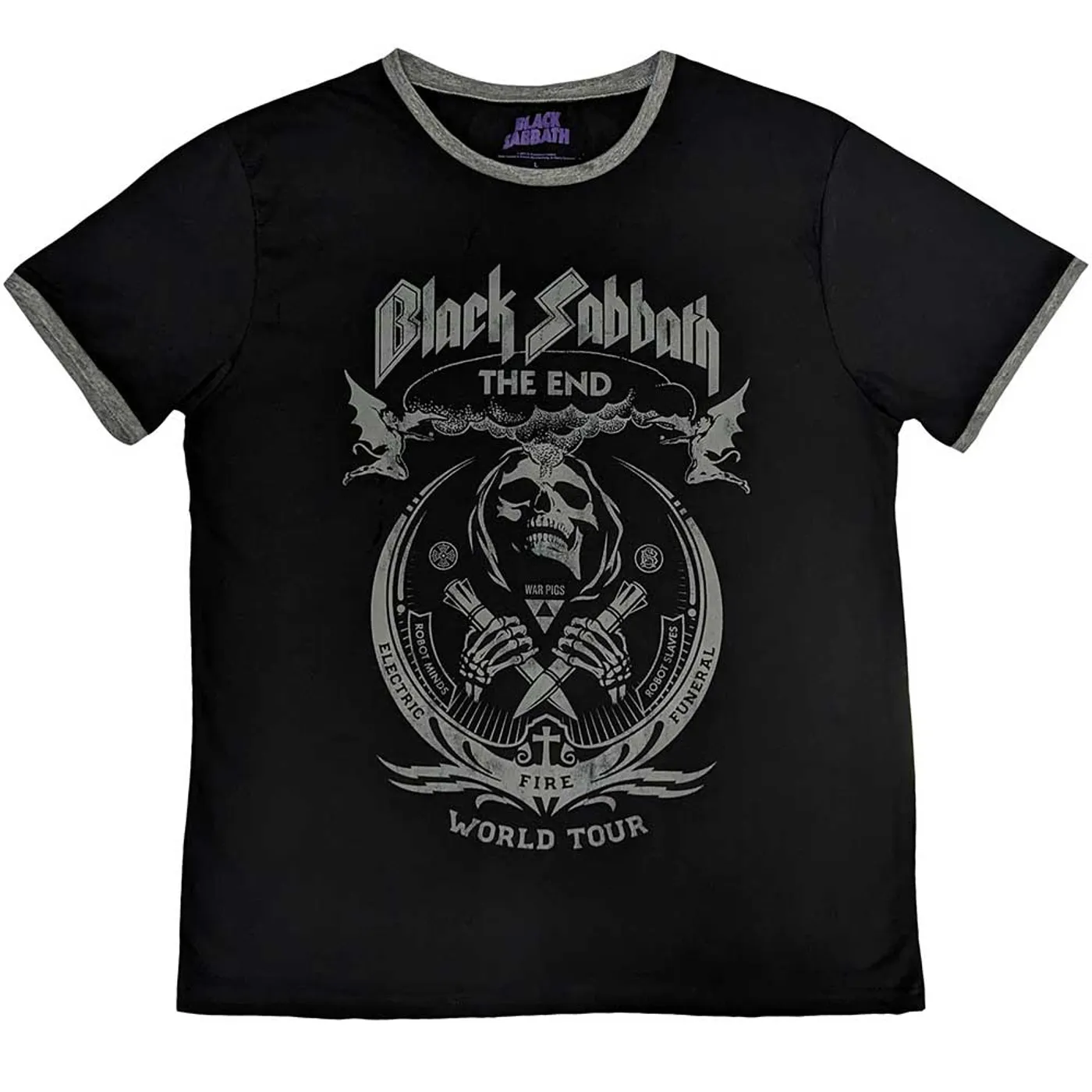 Black Sabbath T Shirt - The End Mushroom Cloud Ringer