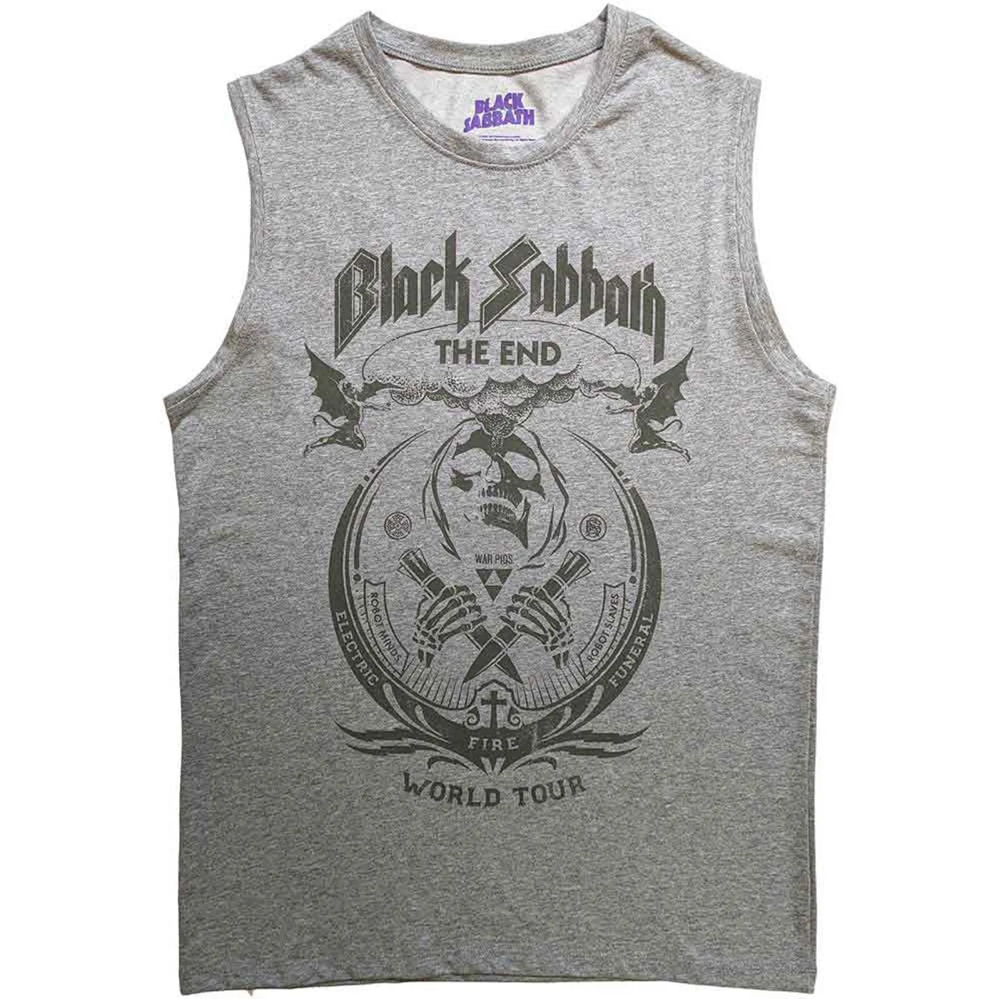 Black Sabbath Vest Top - The End Mushroom Cloud