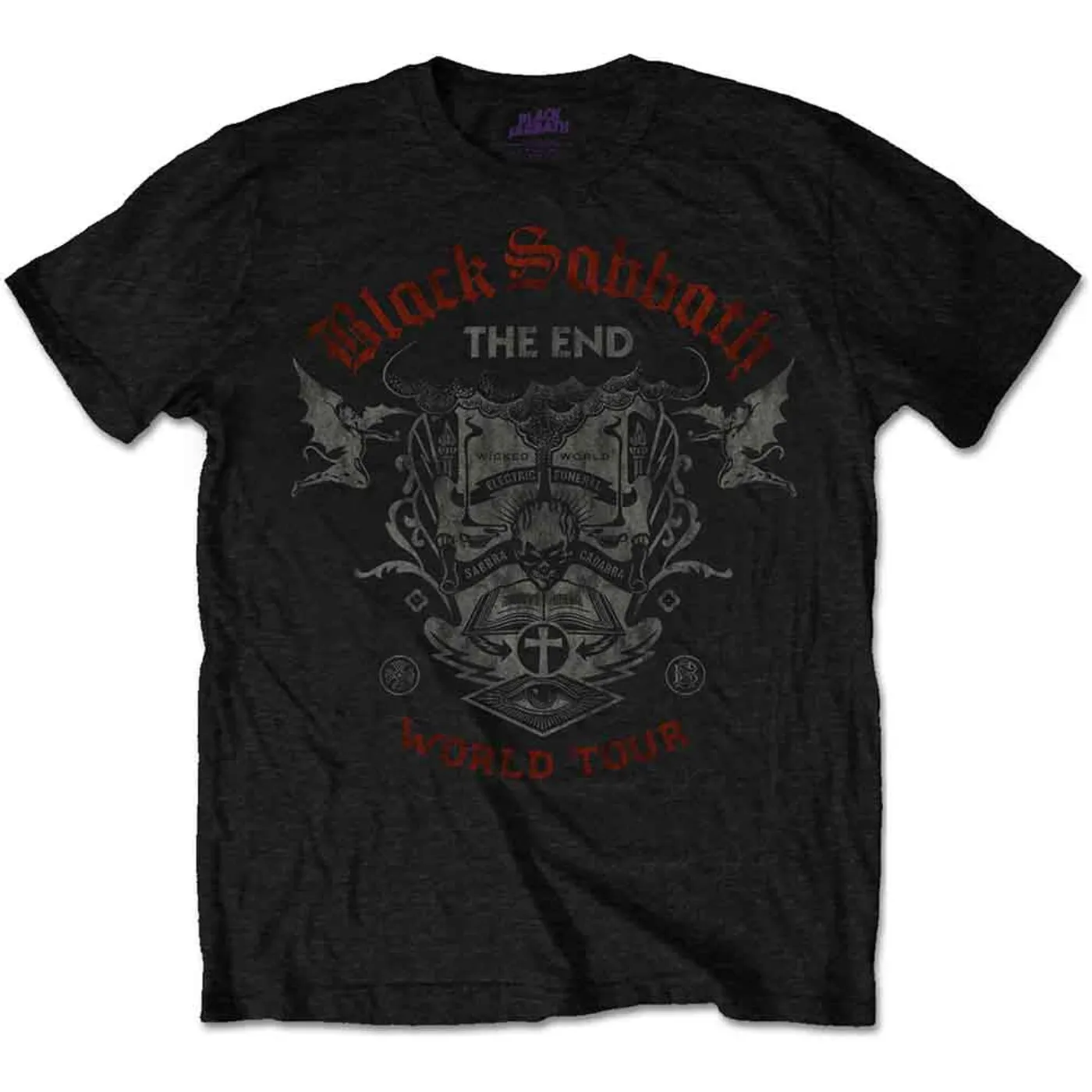 Black Sabbath T Shirt - The End Reading Skull
