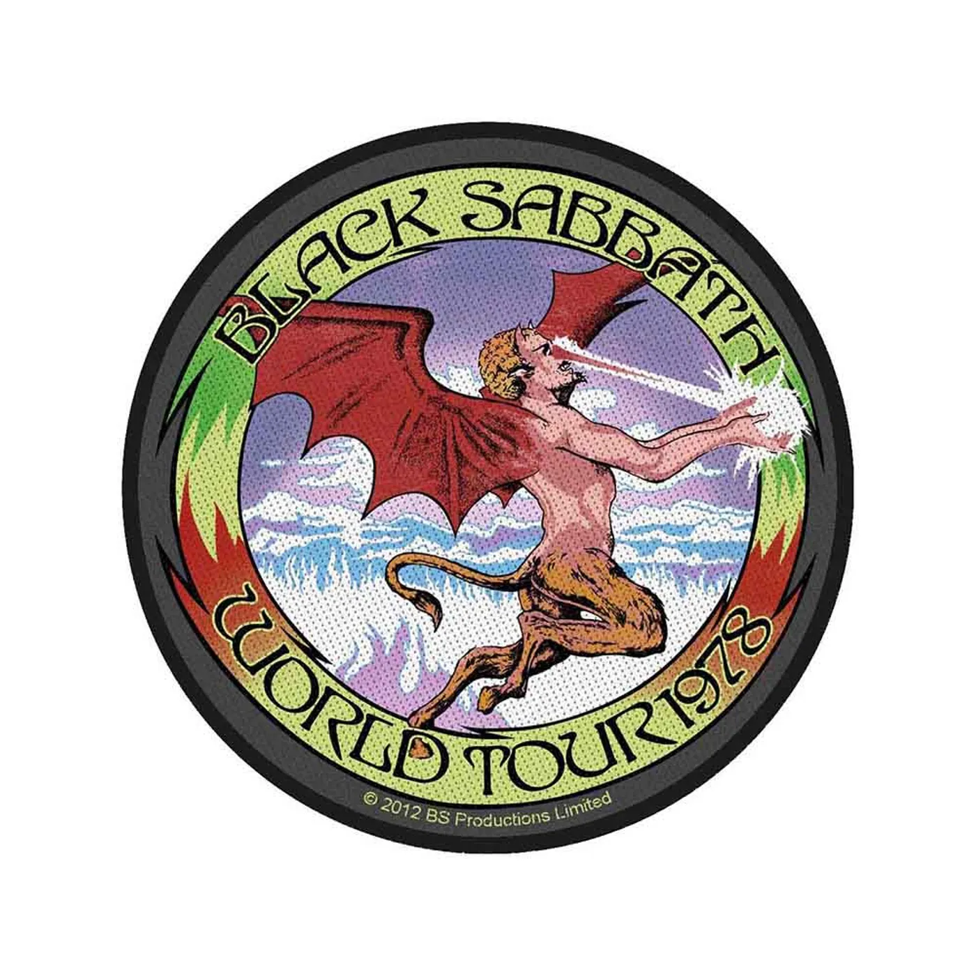 Black Sabbath Patches Woven Sew On - World Tour 78
