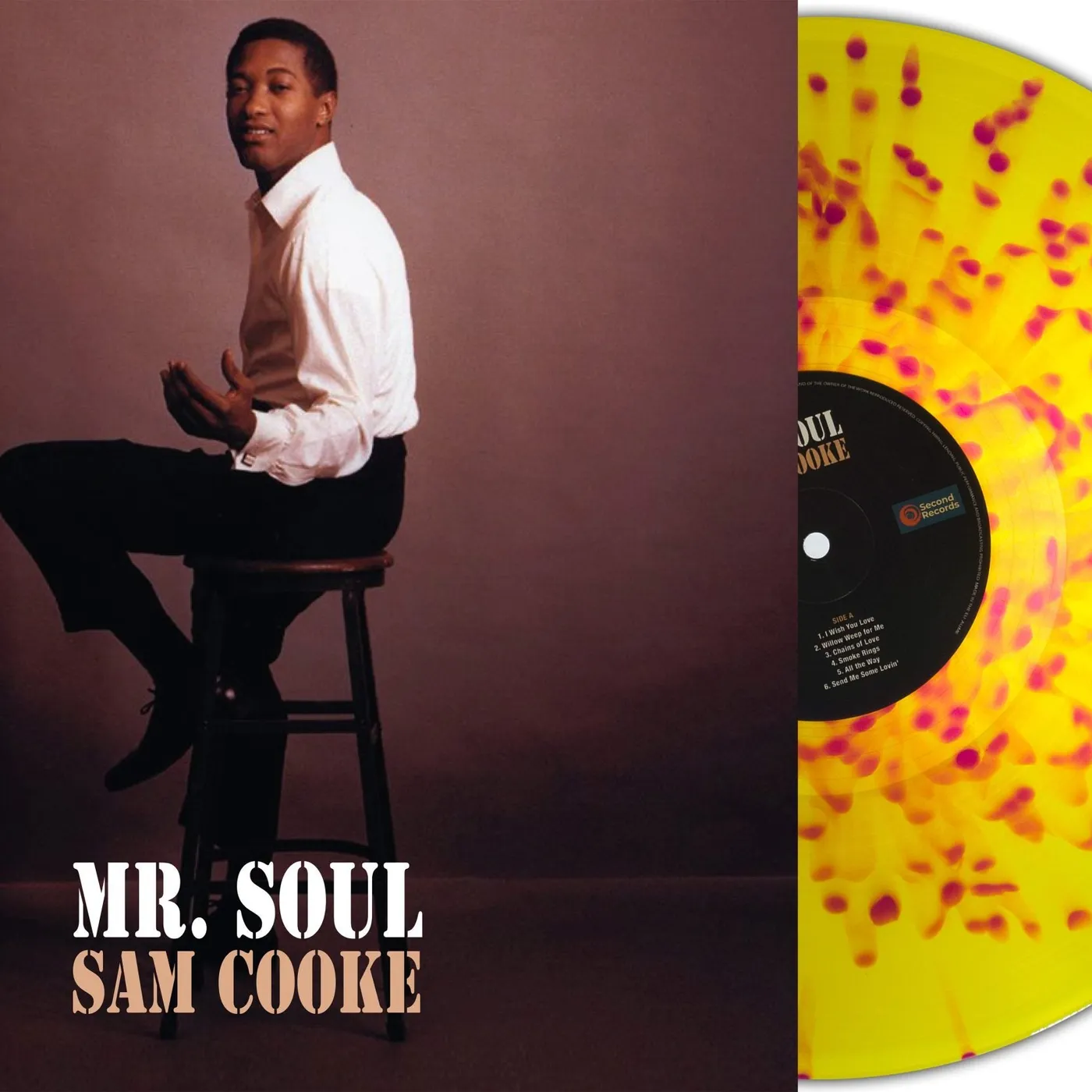 Sam Cooke LP - Mr. Soul (Yellow/Red Splatter Vinyl)