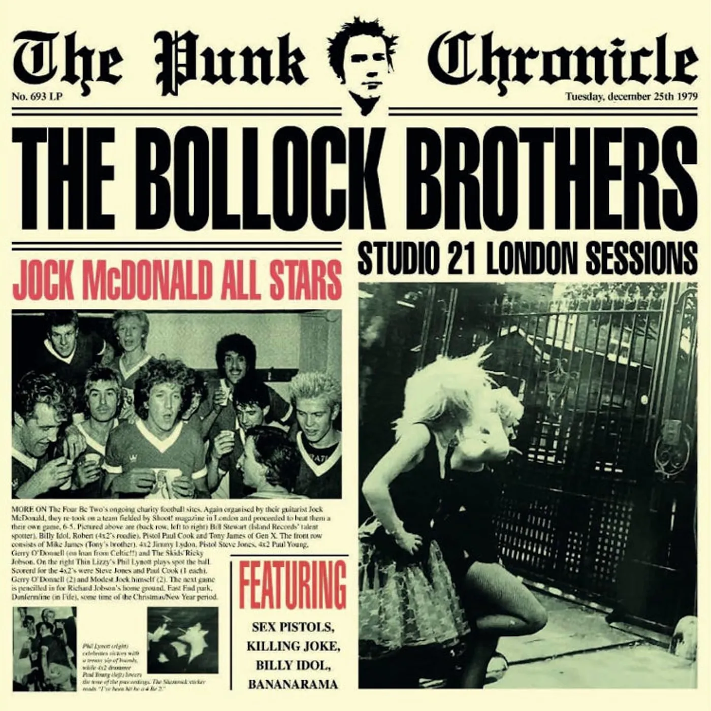The Bollock Brothers LP - 21 Studio Sessions (Vinyl)