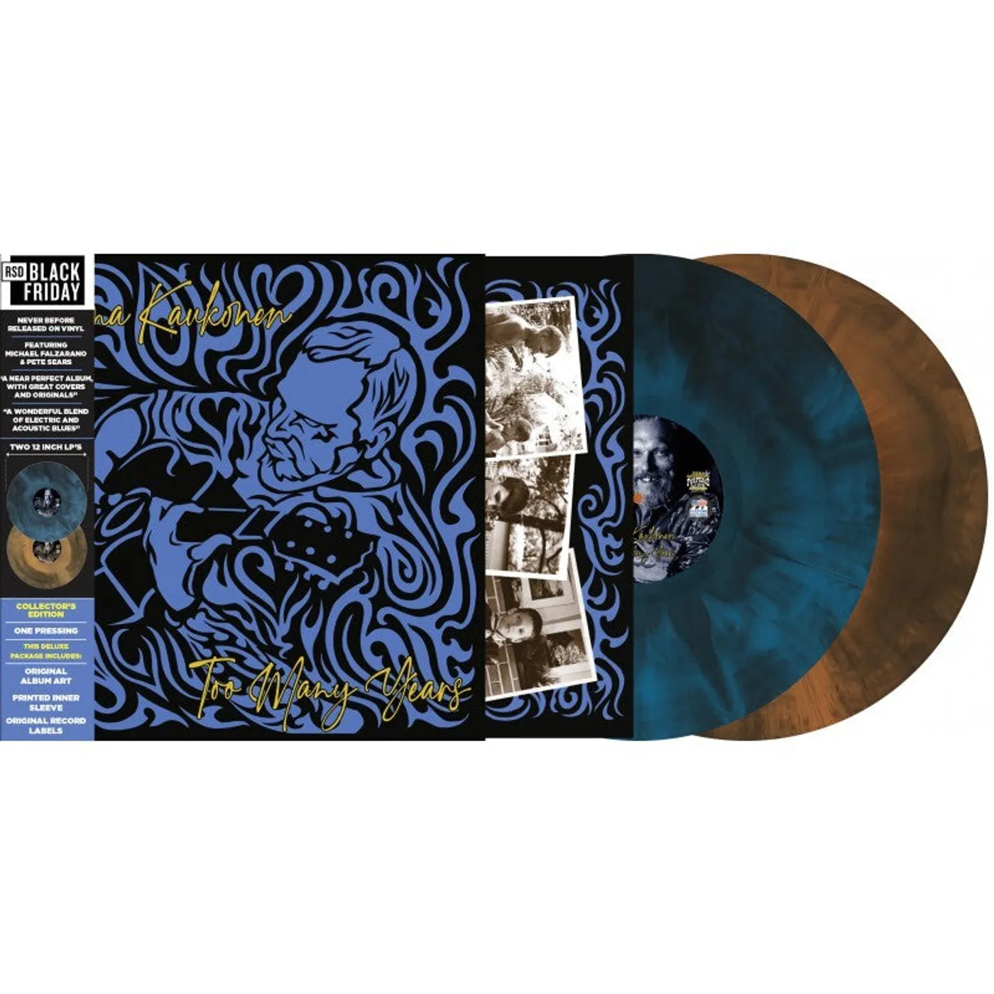 Jorma Kaukonen LP - Too Many Years... (Blue/White Marble Vinyl) (Black Friday 2022)