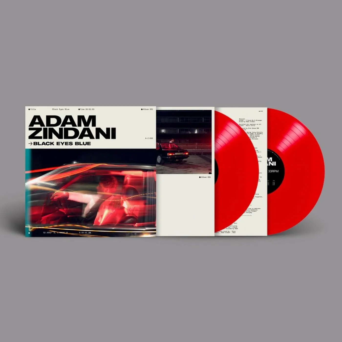 Adam Zindani LP - Black Eyes Blue (Red Vinyl)