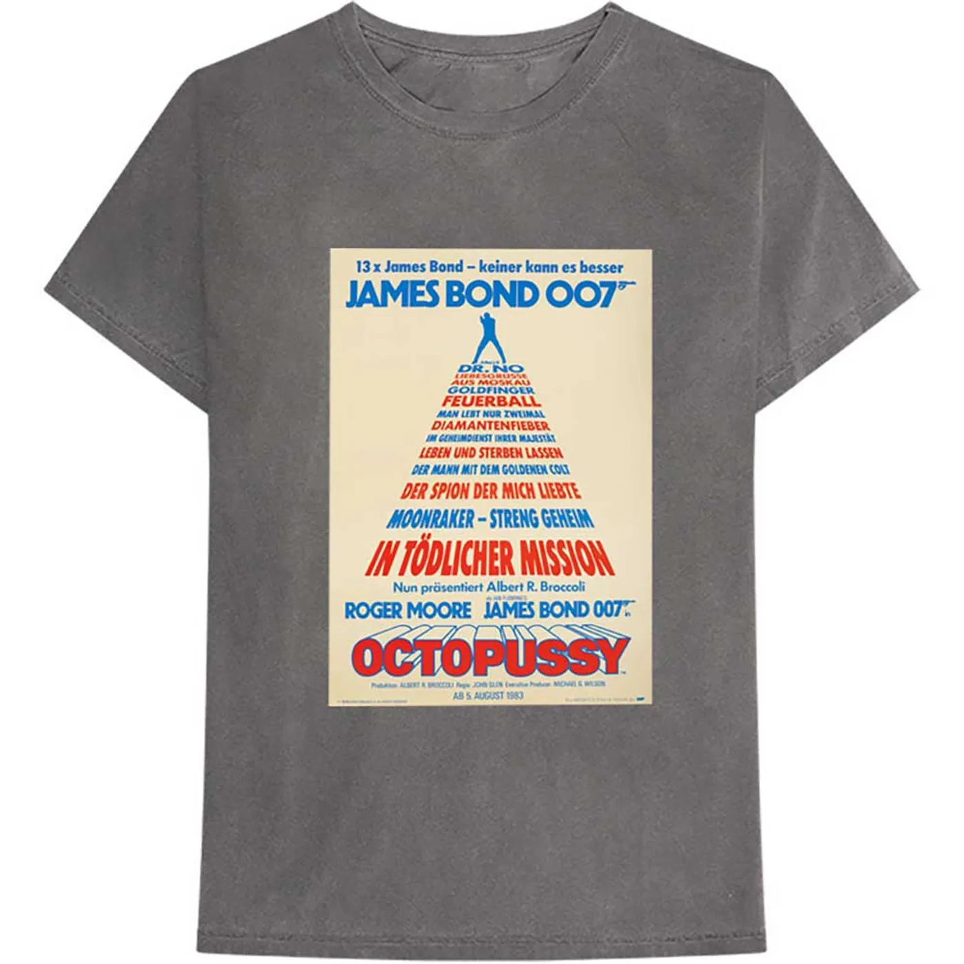 James Bond T Shirt - Octopussy German Poster