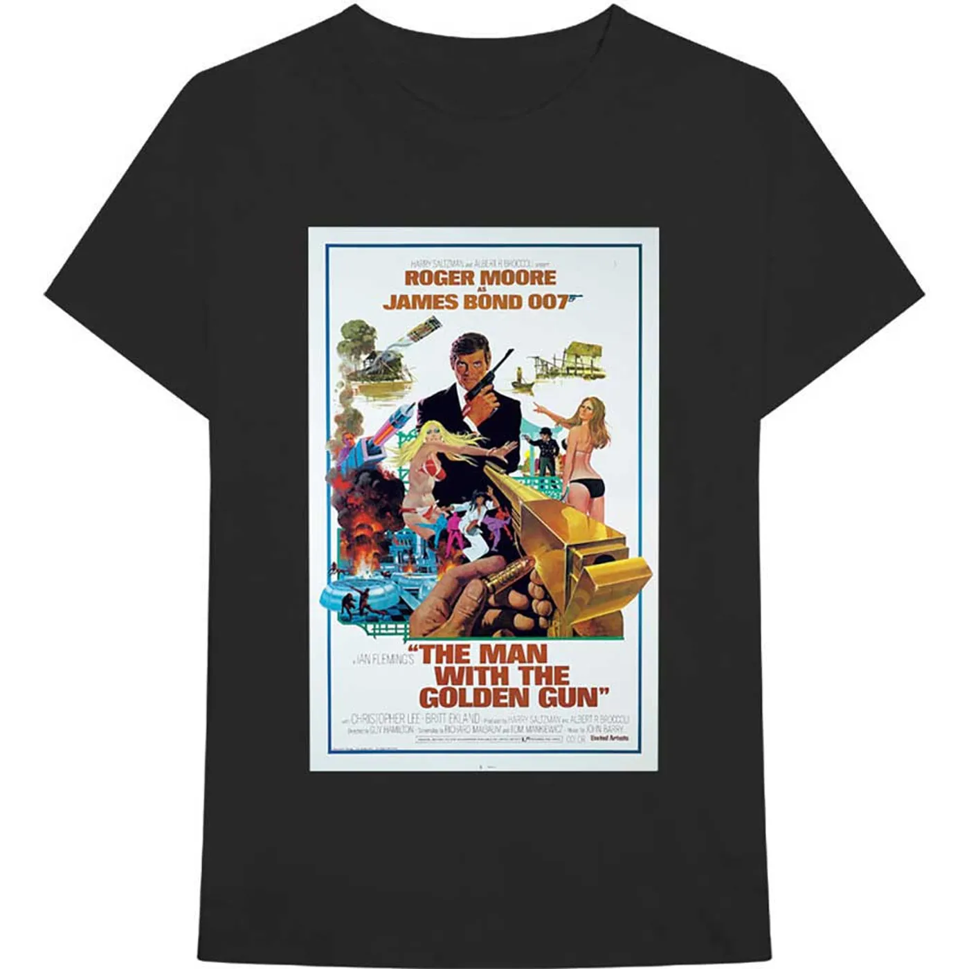 James Bond T Shirt - The Man With The Golden Gun Poster