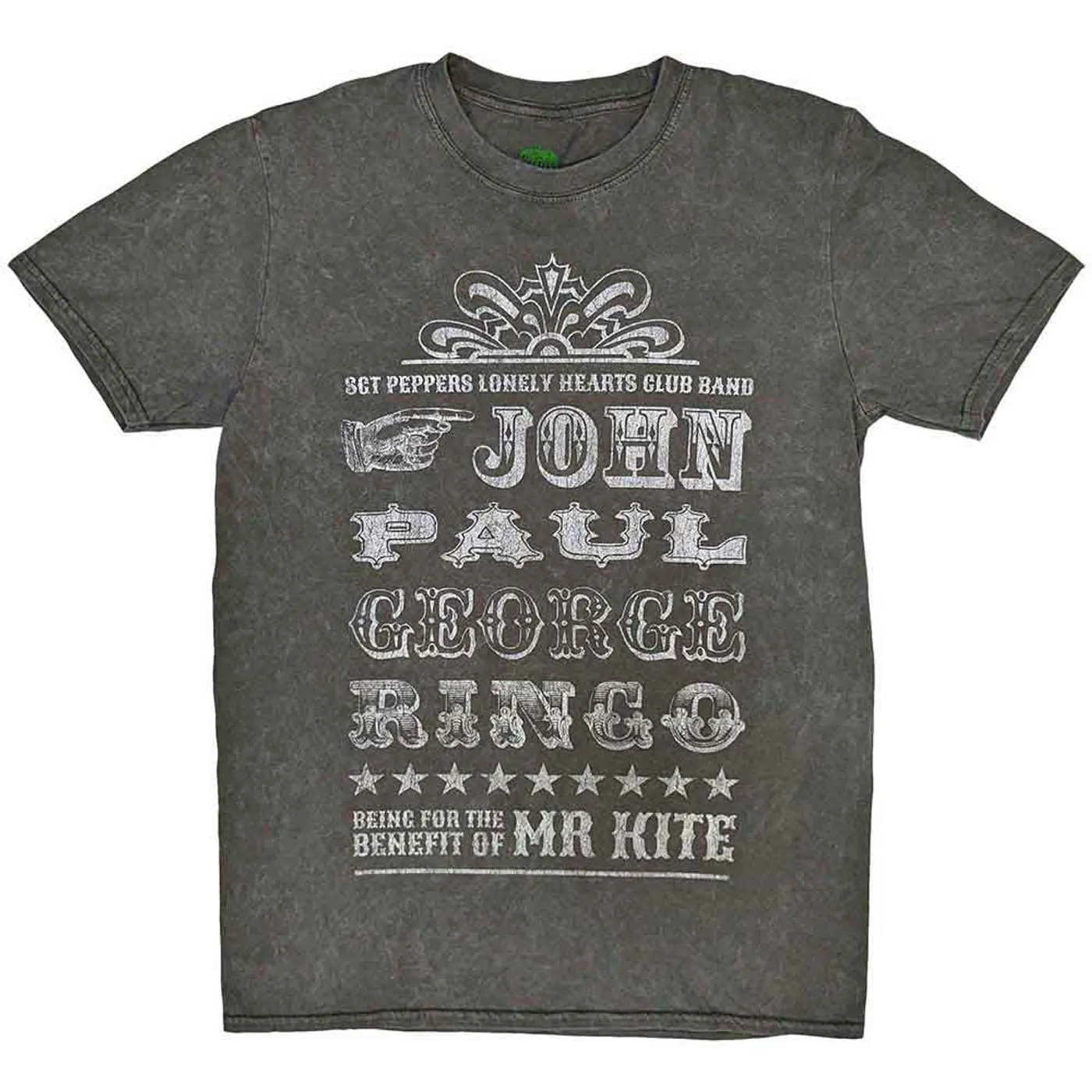 The Beatles T Shirt - Mr Kite Snow Wash