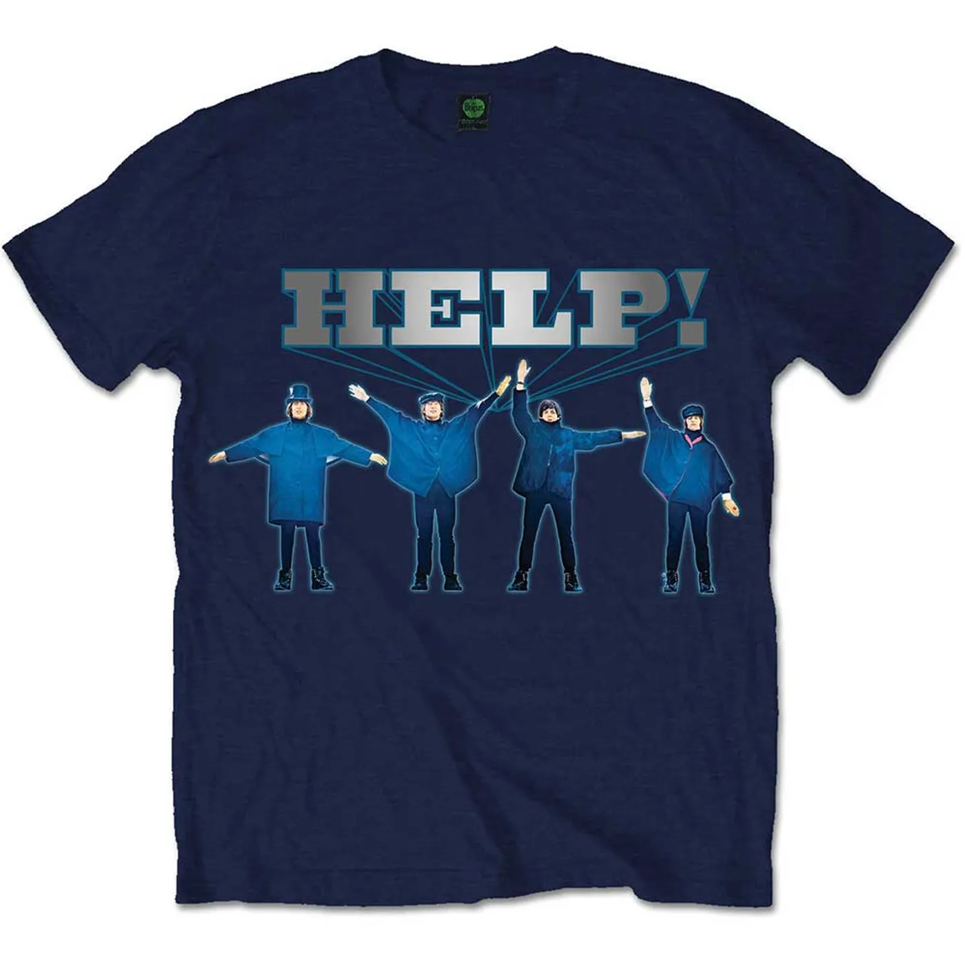 The Beatles T Shirt - Help Silver Logo