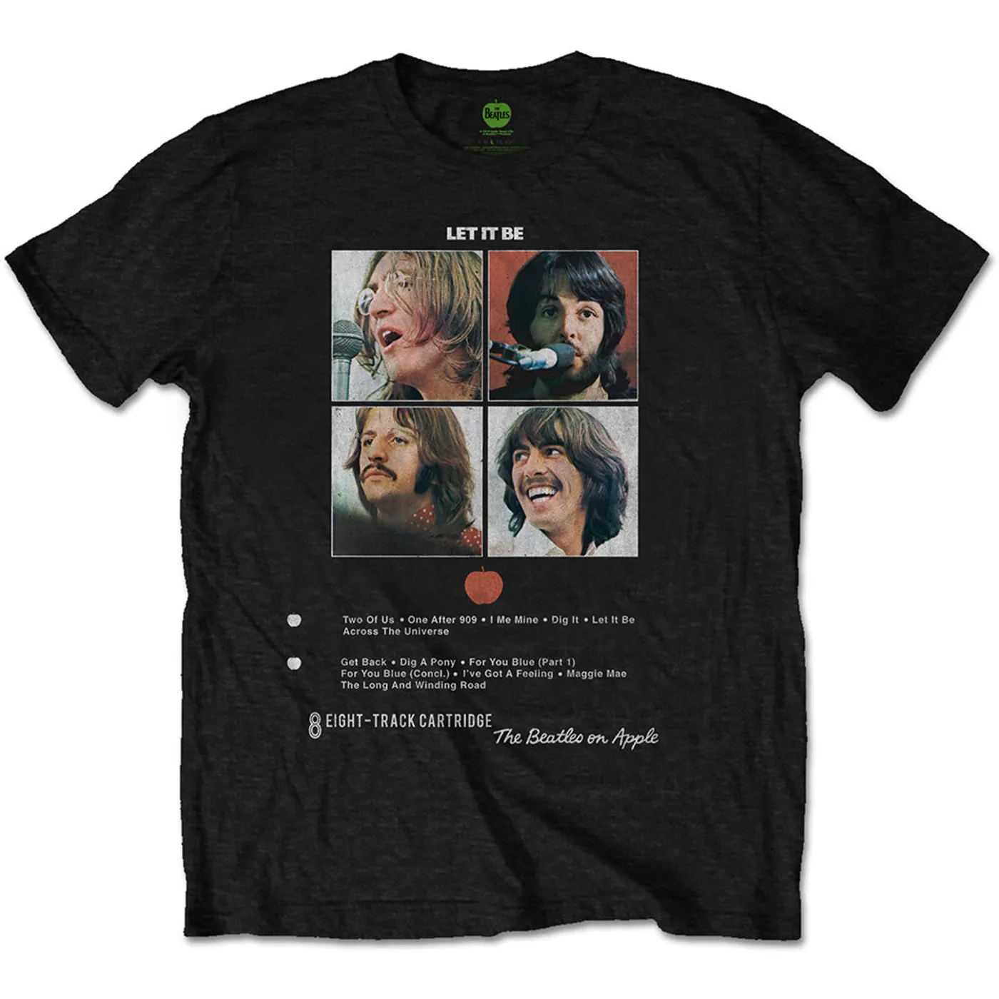 The Beatles T Shirt - Let It Be 8 Track