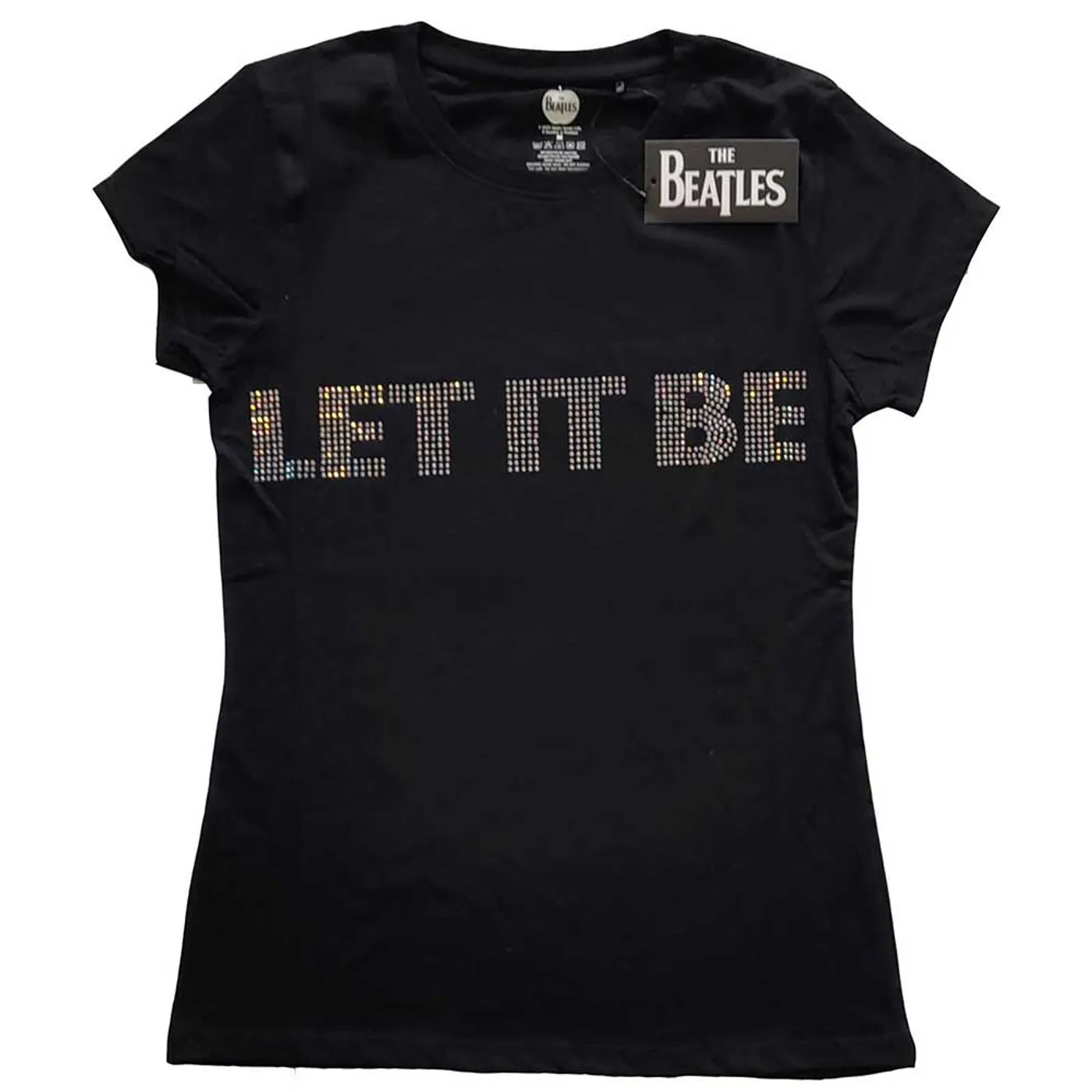 The Beatles Woman's T Shirt - Let It Be Diamante