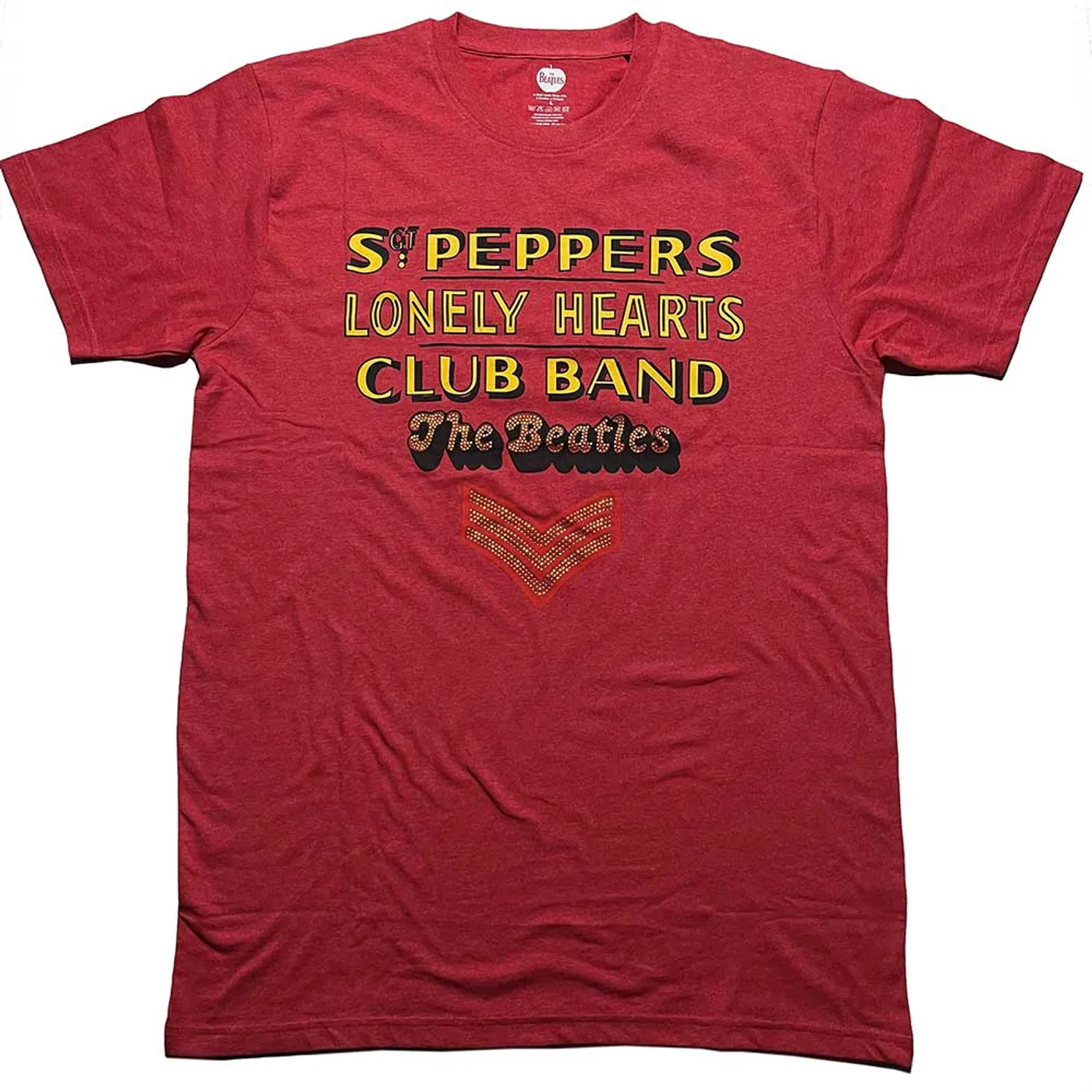 The Beatles T Shirt - Sgt Pepper Stacked Diamante