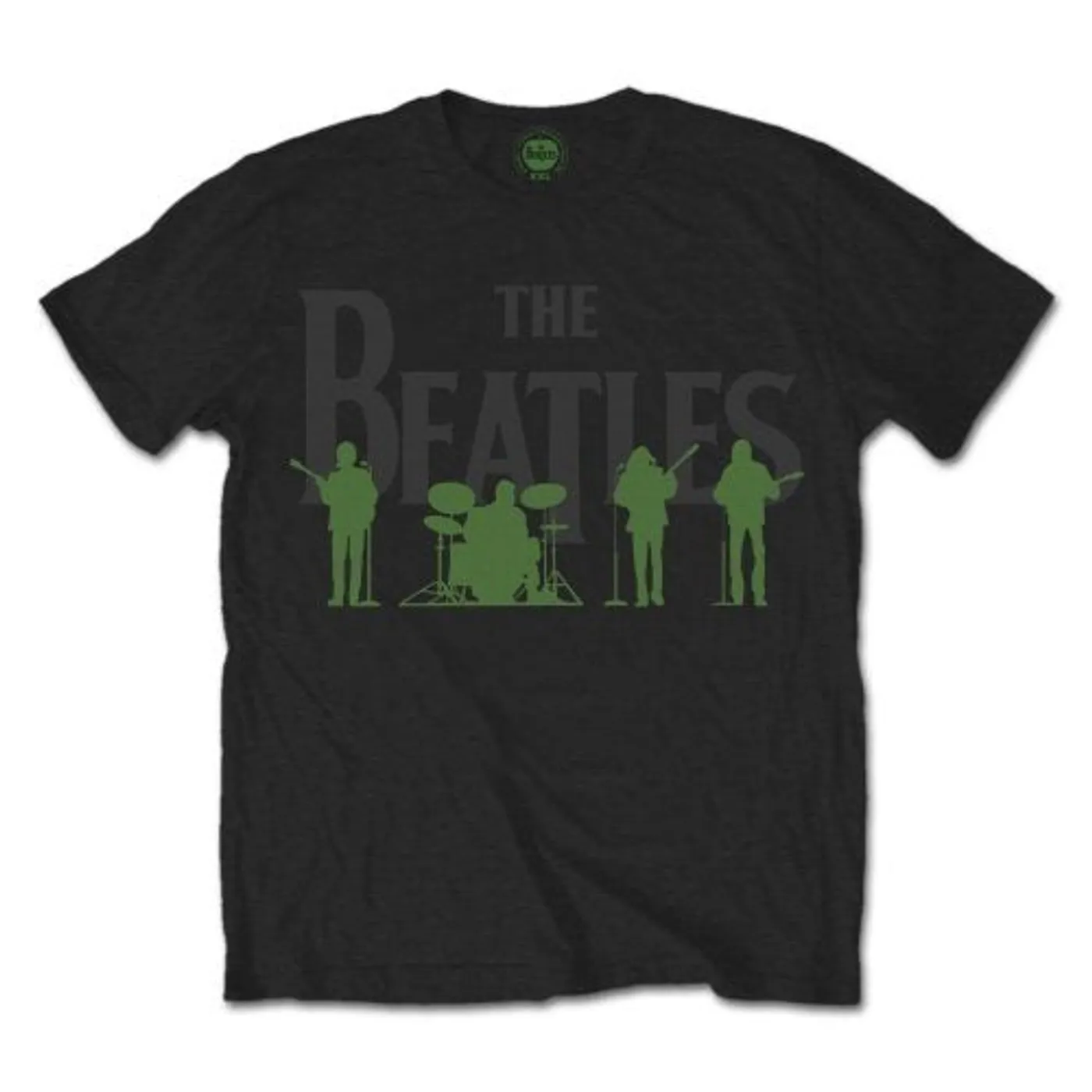 The Beatles T Shirt - Saville Row Line Up Green Silhouette