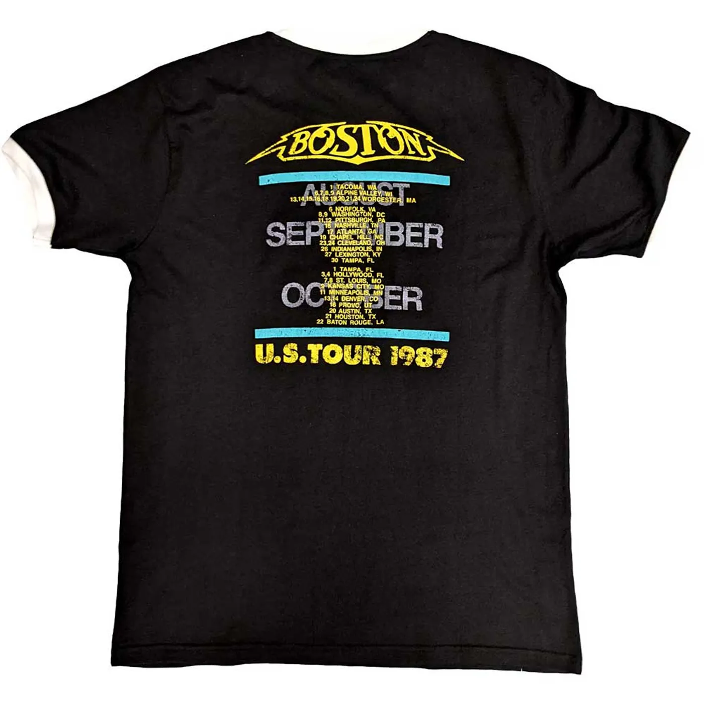 Boston T Shirt - US Tour '87 Ringer