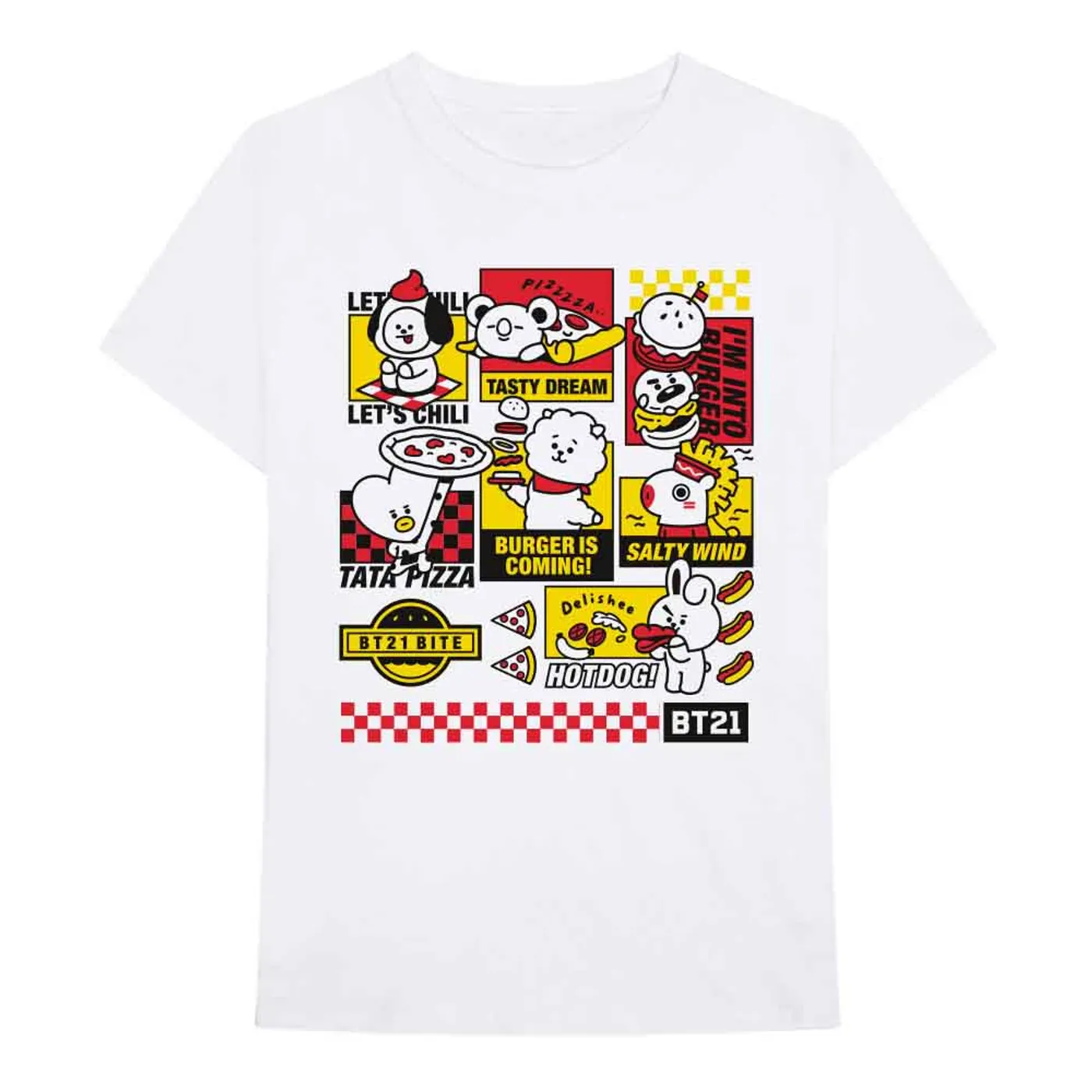 BT21 T Shirt - Bite Fast Food