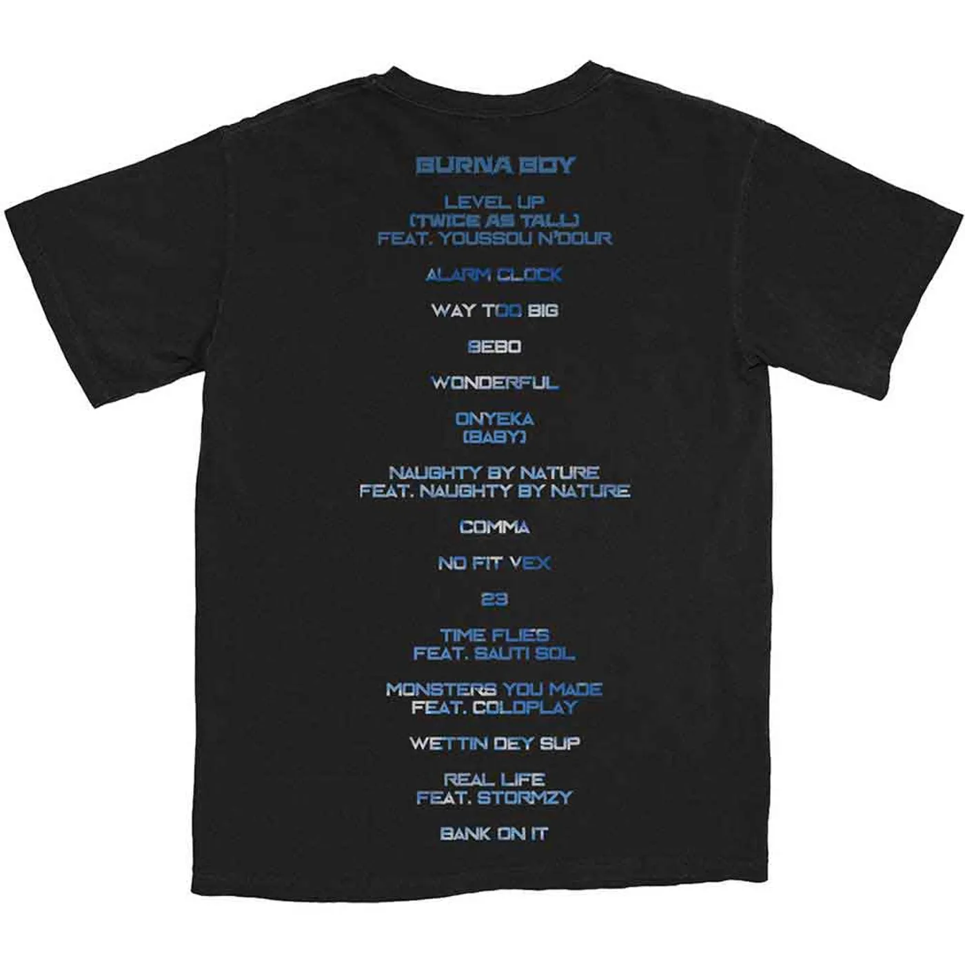 Burna Boy T Shirt - Album Tracks
