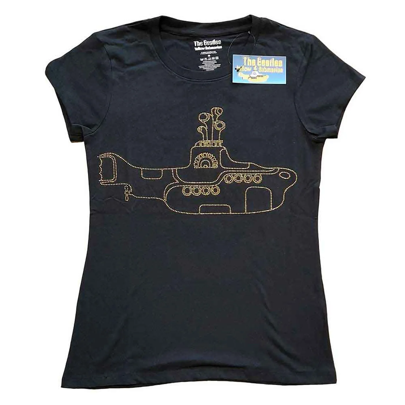 The Beatles Woman's T Shirt - Yellow Submarine Diamante