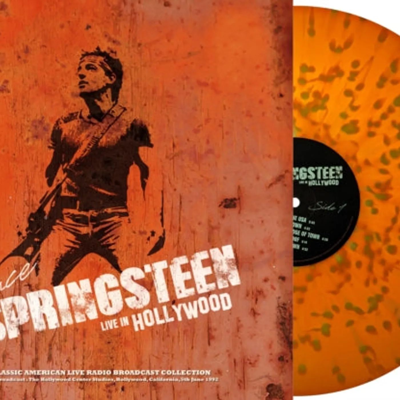 Bruce Springsteen LP Vinyl Record - Wnew Fm Broadcast The Hollywood Center Studios Hollywood Ca 5th June 19 92 (Orange/Yellow Splatter Vinyl)
