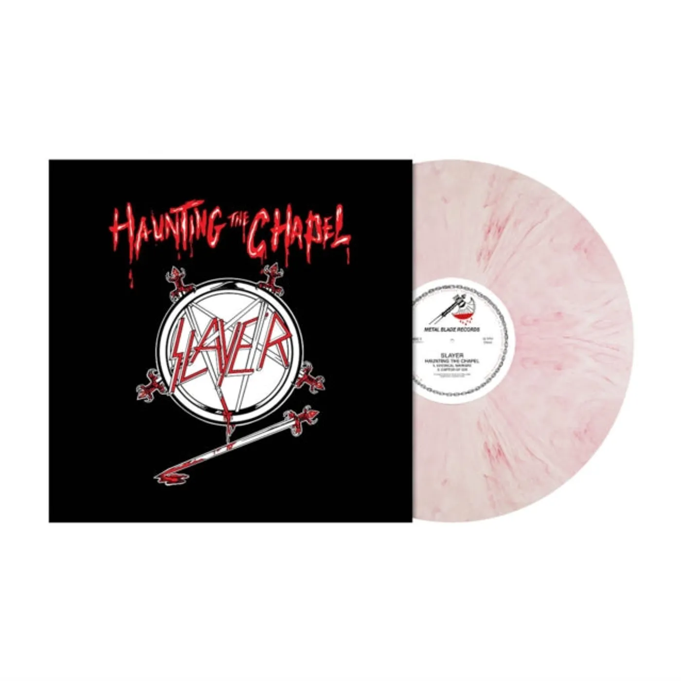 Slayer LP Vinyl Record - Haunting The Chapel (Red/White Marbled Vinyl)