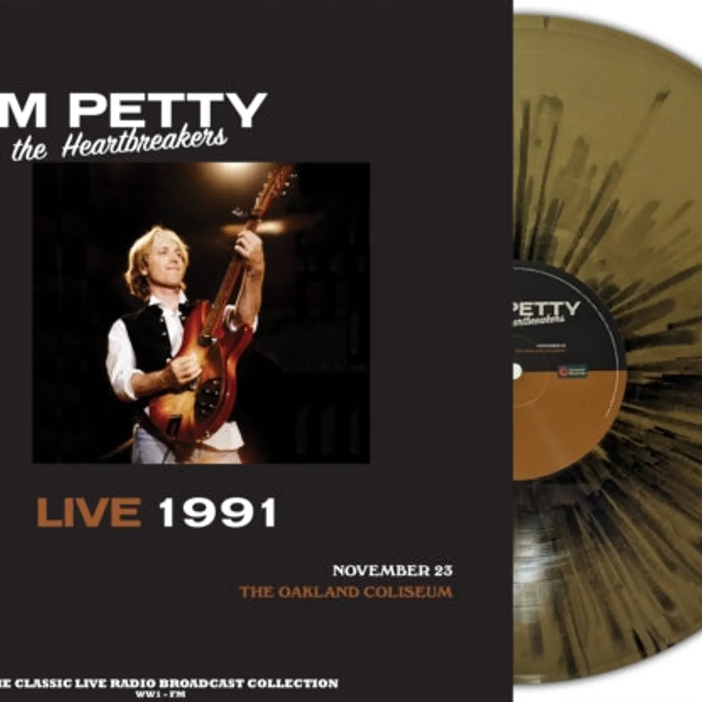 Tom Petty and the Heartbreakers LP Vinyl Record - Live 19 91 At The Oakland Coliseum (Gold/Black Splatter Vinyl)