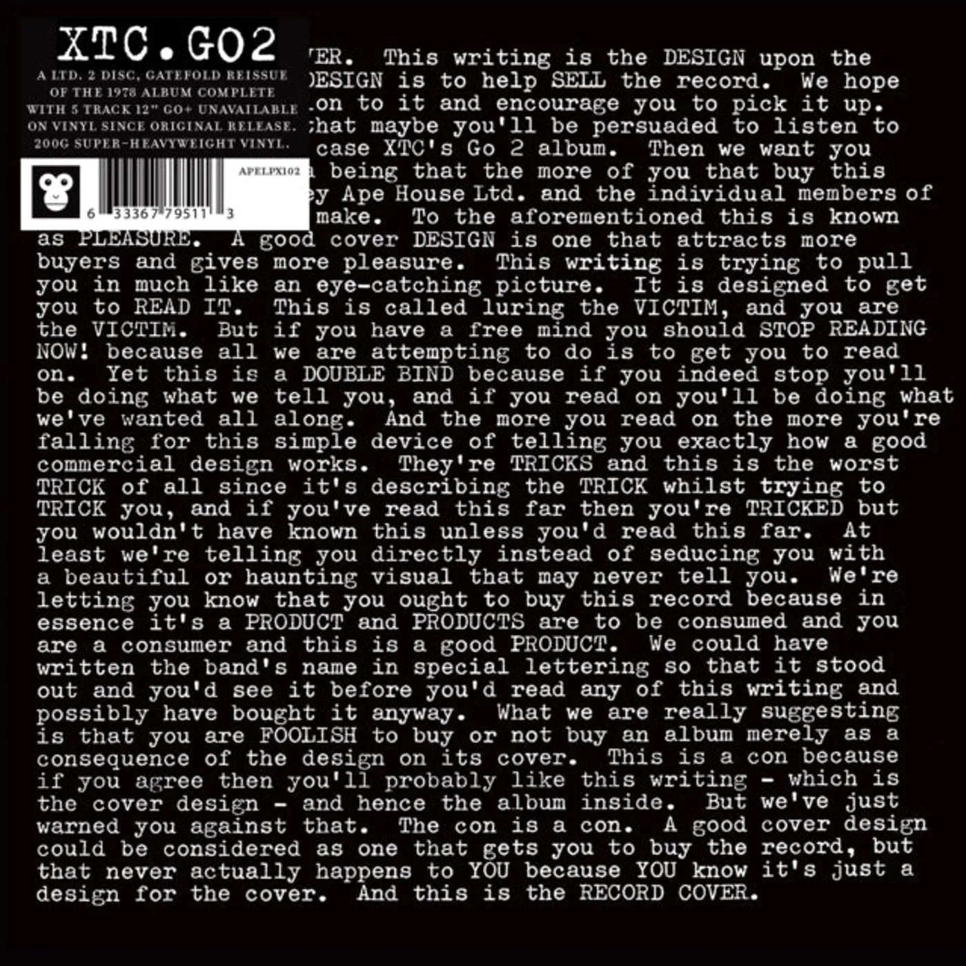 XTC LP - Go2 (Vinyl)