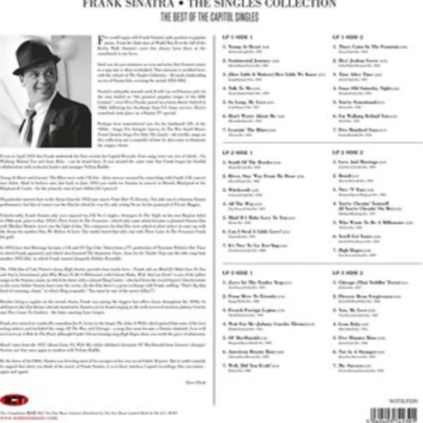 Frank Sinatra LP - Singles Collection (White Vinyl)