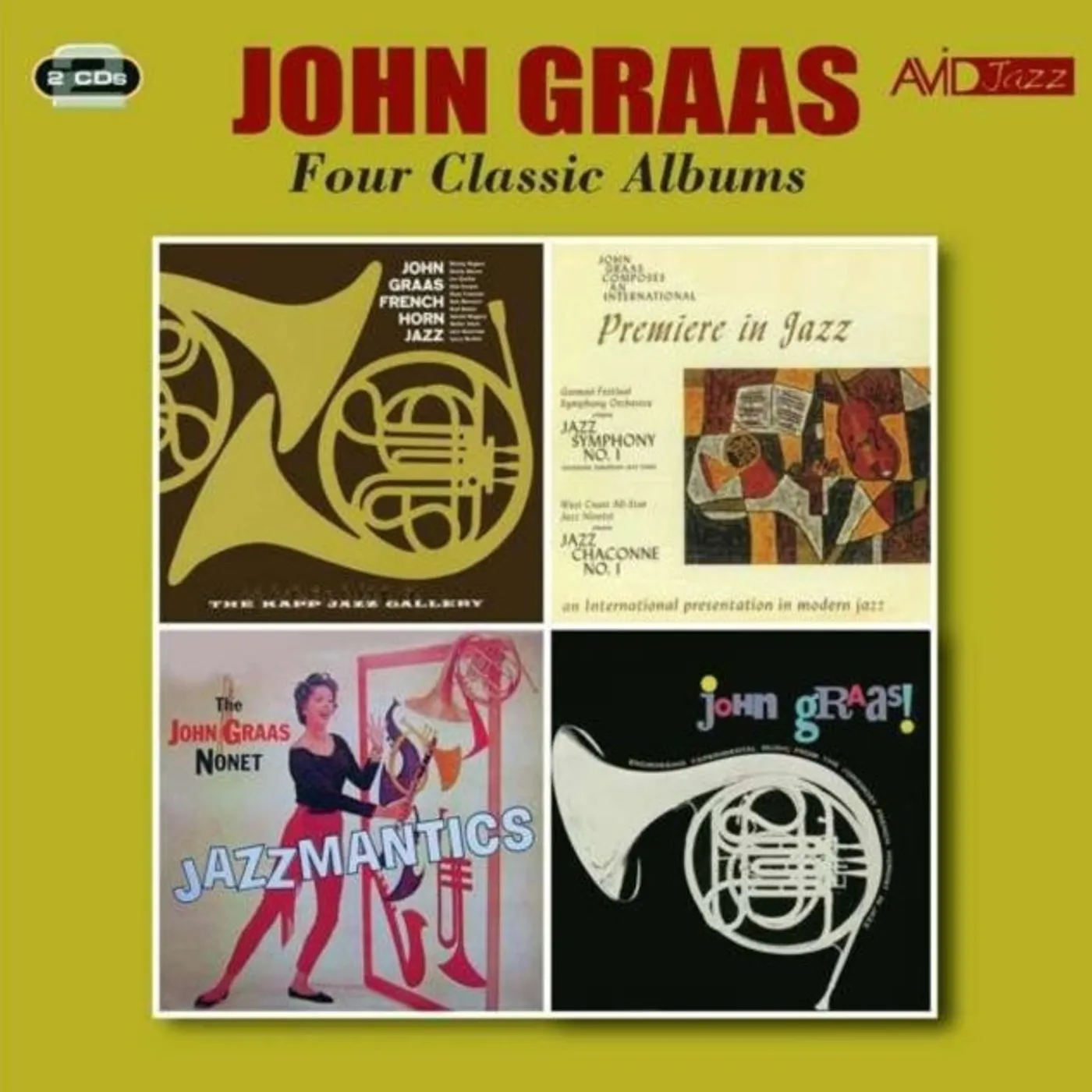 John Graas CD - Four Classic Albums (French Horn Music / John Graas / Jazzmantics / Premiere In Jazz)