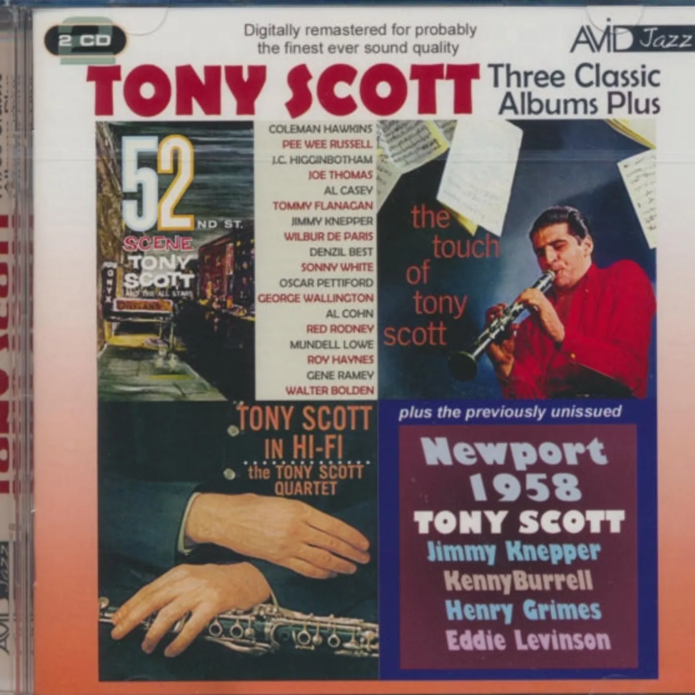 Tony Scott CD - Three Classic Albums Plus (52nd St Scene / Tony Scott In Hi-Fi / The Touch Of Tony Scott)