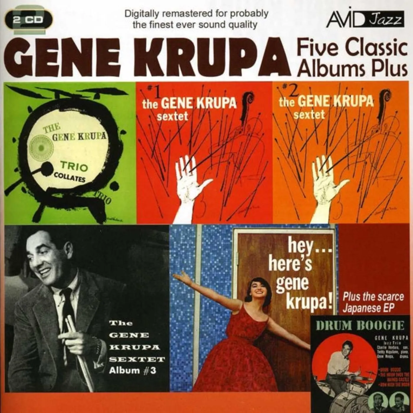 Gene Krupa CD - Five Classic Albums Plus (The Gene Krupa Sextet #1 / #2 / #3 / Hey Here's Gene Krupa / The Gene Krupa Trio Collates)