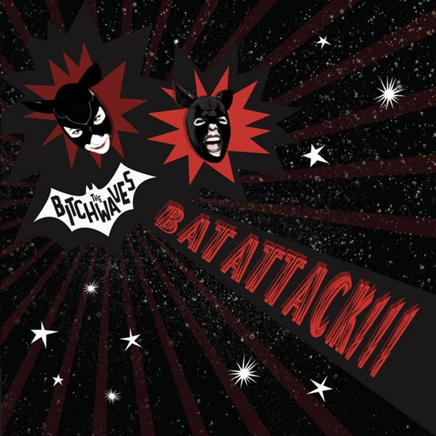 The Bitchwaves, The LP - Bat Attack!!! (Red Vinyl)