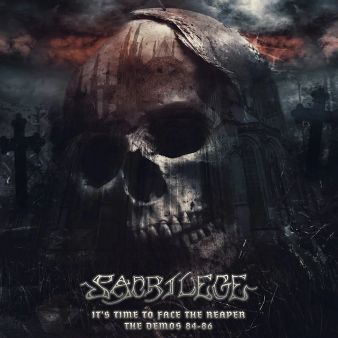 Sacrilege LP - It's Time To Face The Reaper - The Demos 84-86 (White W/ Black Splatter Vinyl)