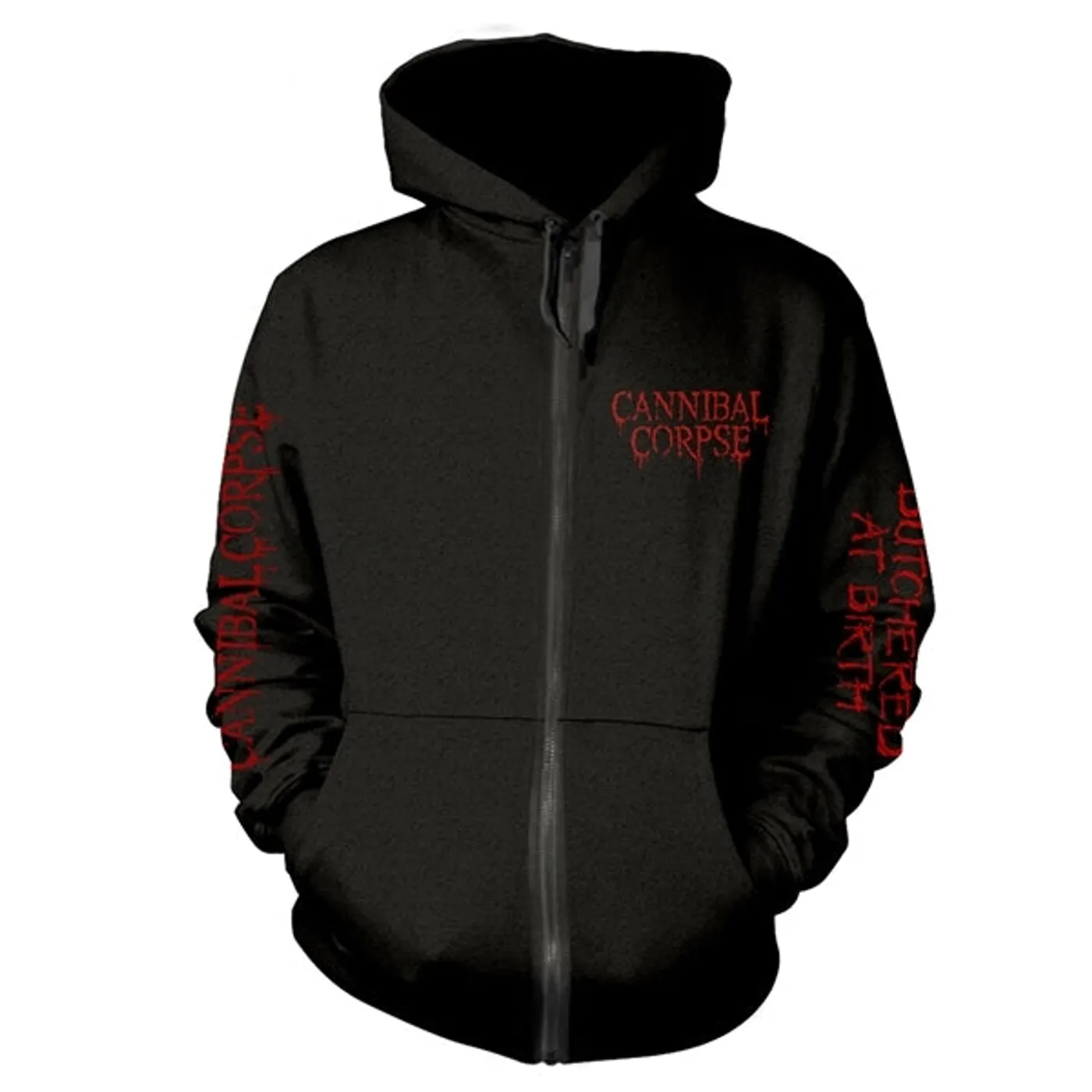 Cannibal Corpse Zip Hoodie - Butchered At Birth