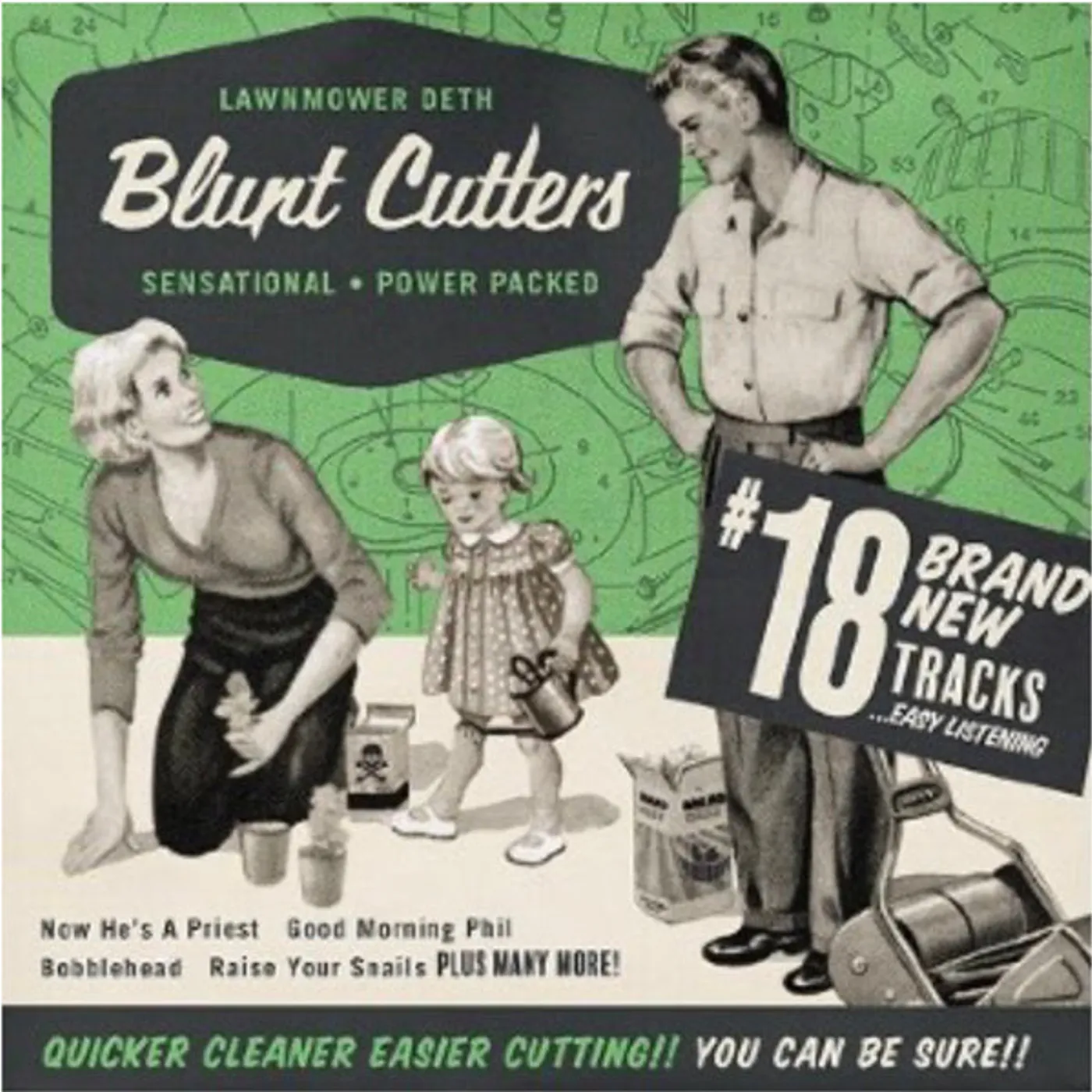 Lawnmower Deth LP - Blunt Cutters - Transparent Green Vinyl