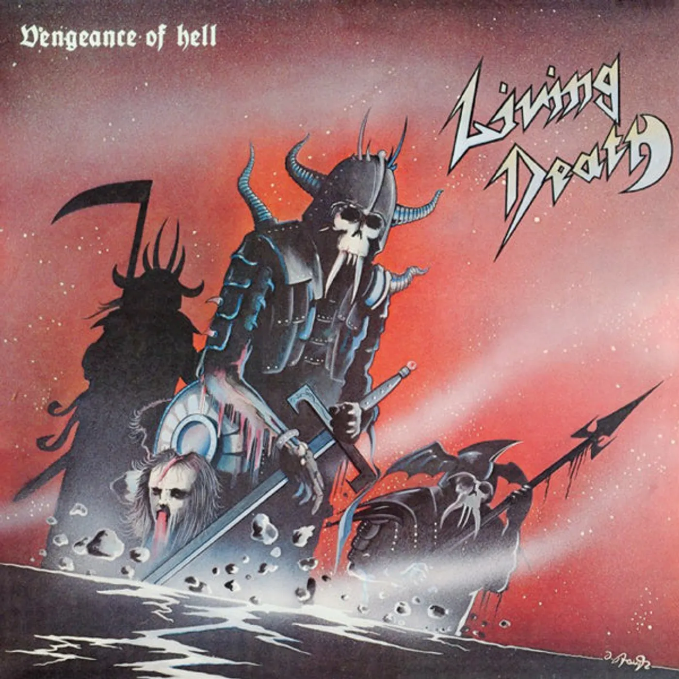 Living Death LP - Vengeance Of Hell (Clear / Red Marbled Vinyl)