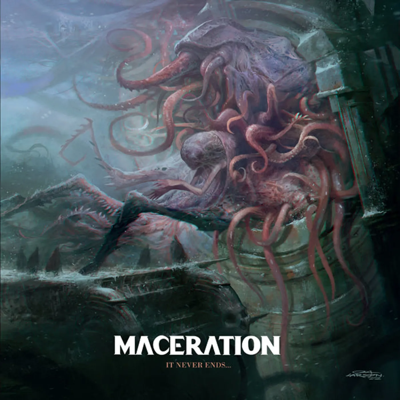 Maceration LP - It Never Ends â€¦(White) (Vinyl)